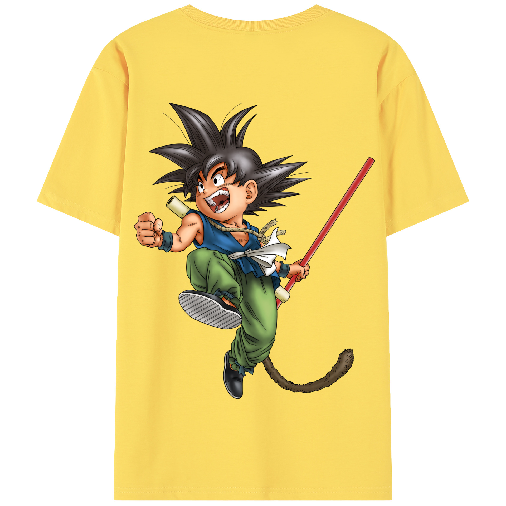 （画像用） ドラゴンボール 孫悟空（そん ごくう）Son Goku カカロット DRAGON BALL Kakarotto 綿100％半袖Tシャツ（背面プリント）