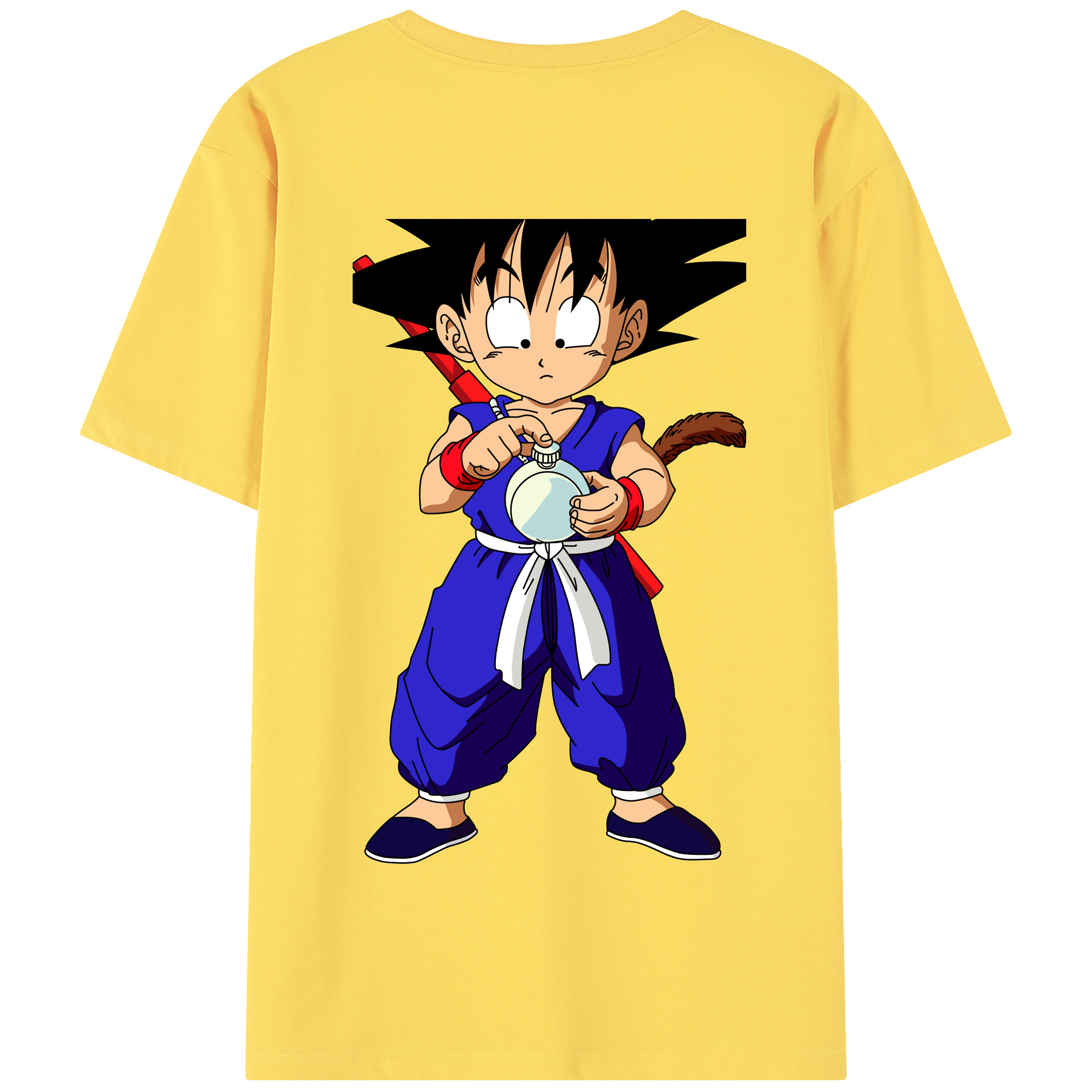 （画像用） ドラゴンボール 孫悟空（そん ごくう）Son Goku カカロット DRAGON BALL Kakarotto 綿100％半袖Tシャツ（背面プリント）