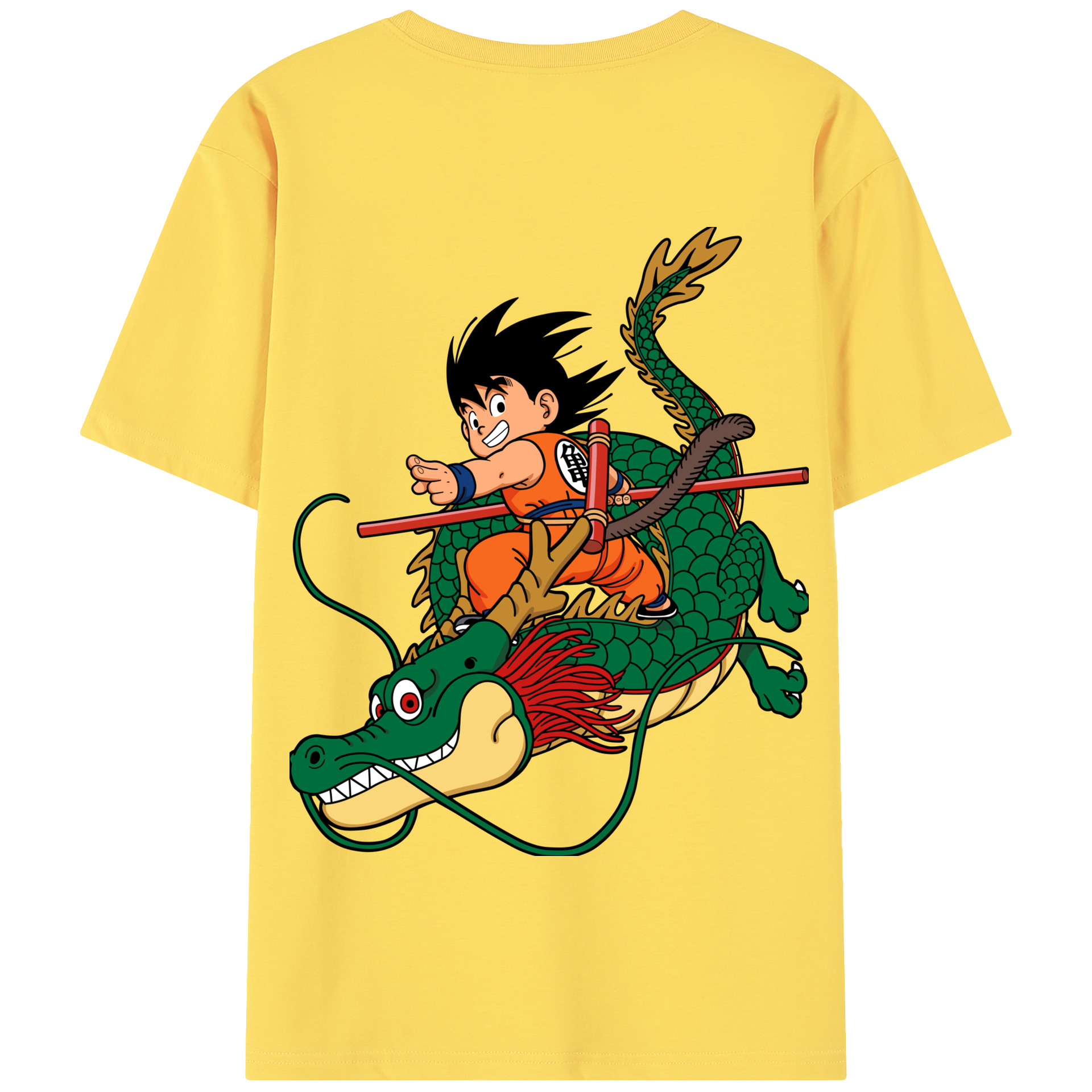 （画像用） ドラゴンボール 孫悟空（そん ごくう）Son Goku カカロット DRAGON BALL Kakarotto 綿100％半袖Tシャツ（背面プリント）