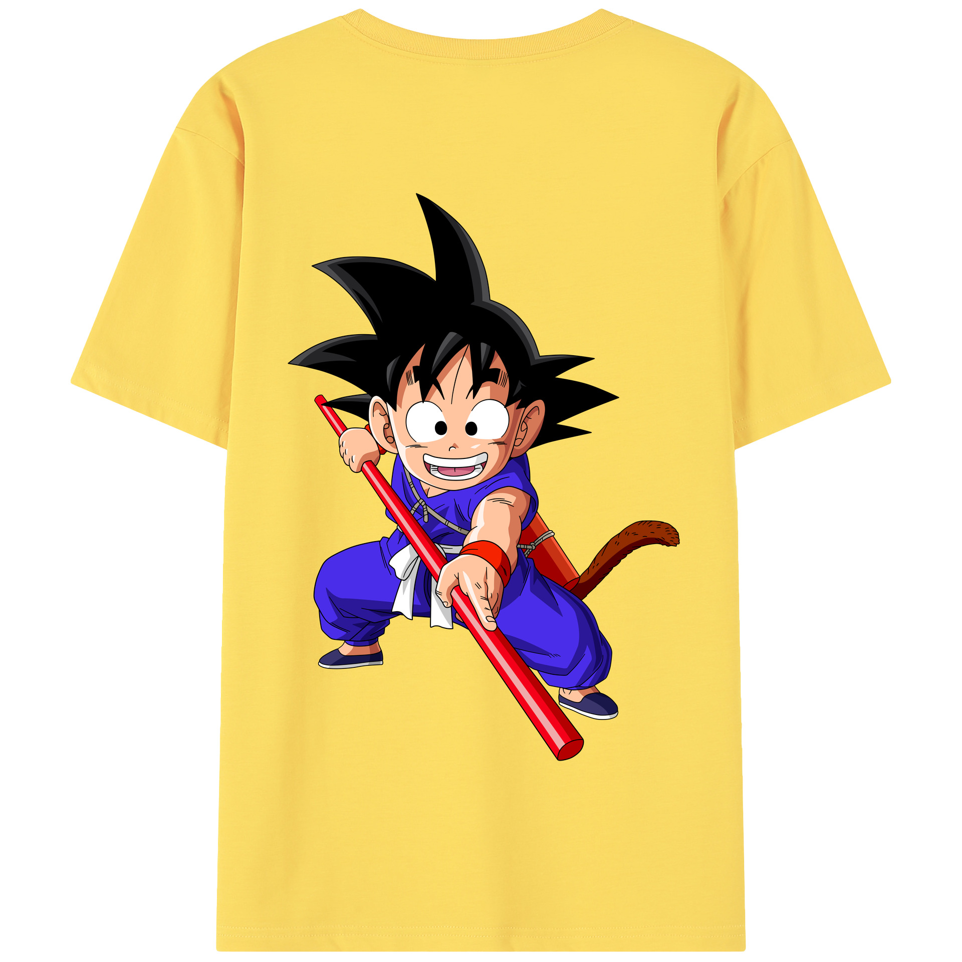 （画像用） ドラゴンボール 孫悟空（そん ごくう）Son Goku カカロット DRAGON BALL Kakarotto 綿100％半袖Tシャツ（背面プリント）
