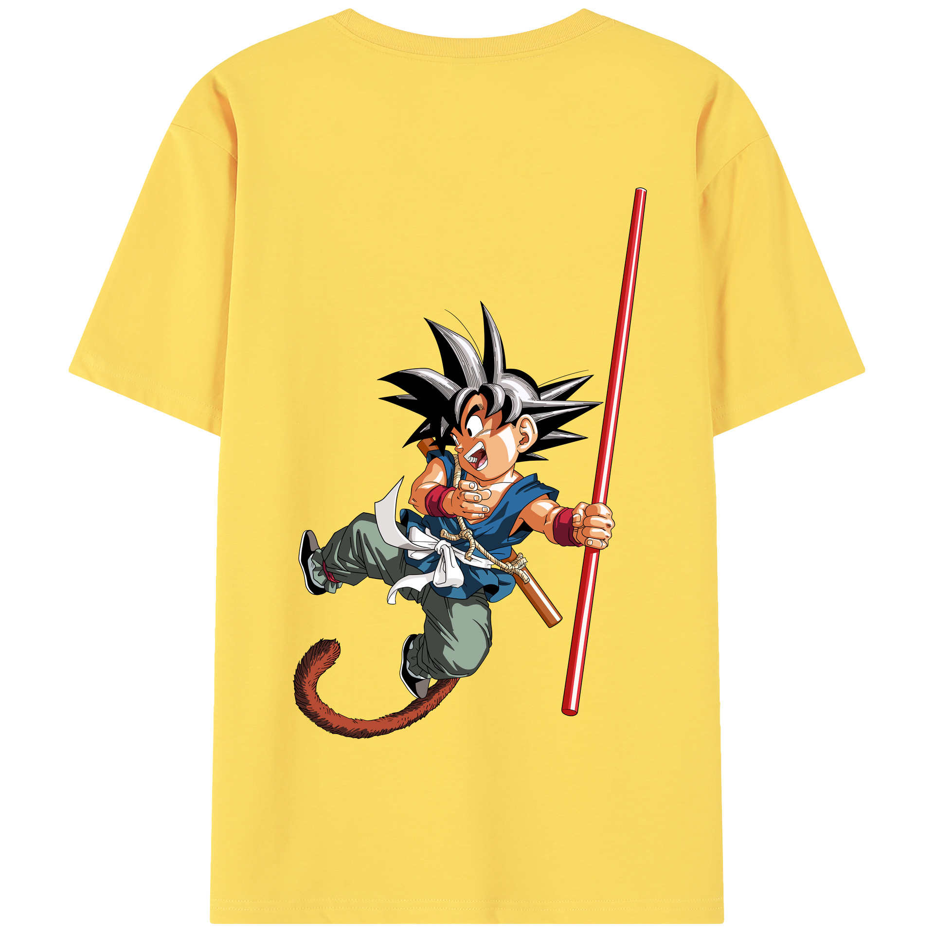 （画像用） ドラゴンボール 孫悟空（そん ごくう）Son Goku カカロット DRAGON BALL Kakarotto 綿100％半袖Tシャツ（背面プリント）