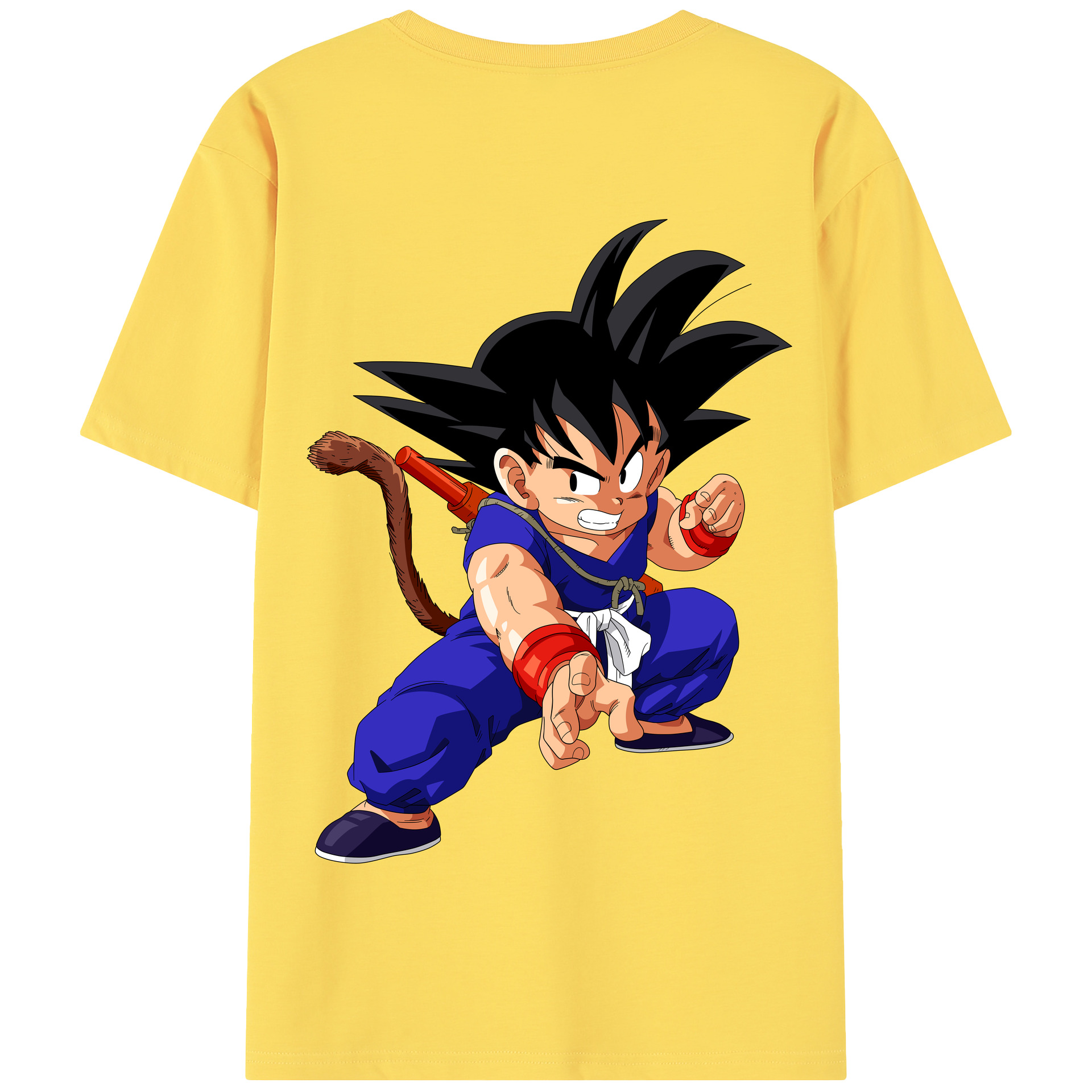 （画像用） ドラゴンボール 孫悟空（そん ごくう）Son Goku カカロット DRAGON BALL Kakarotto 綿100％半袖Tシャツ（背面プリント）