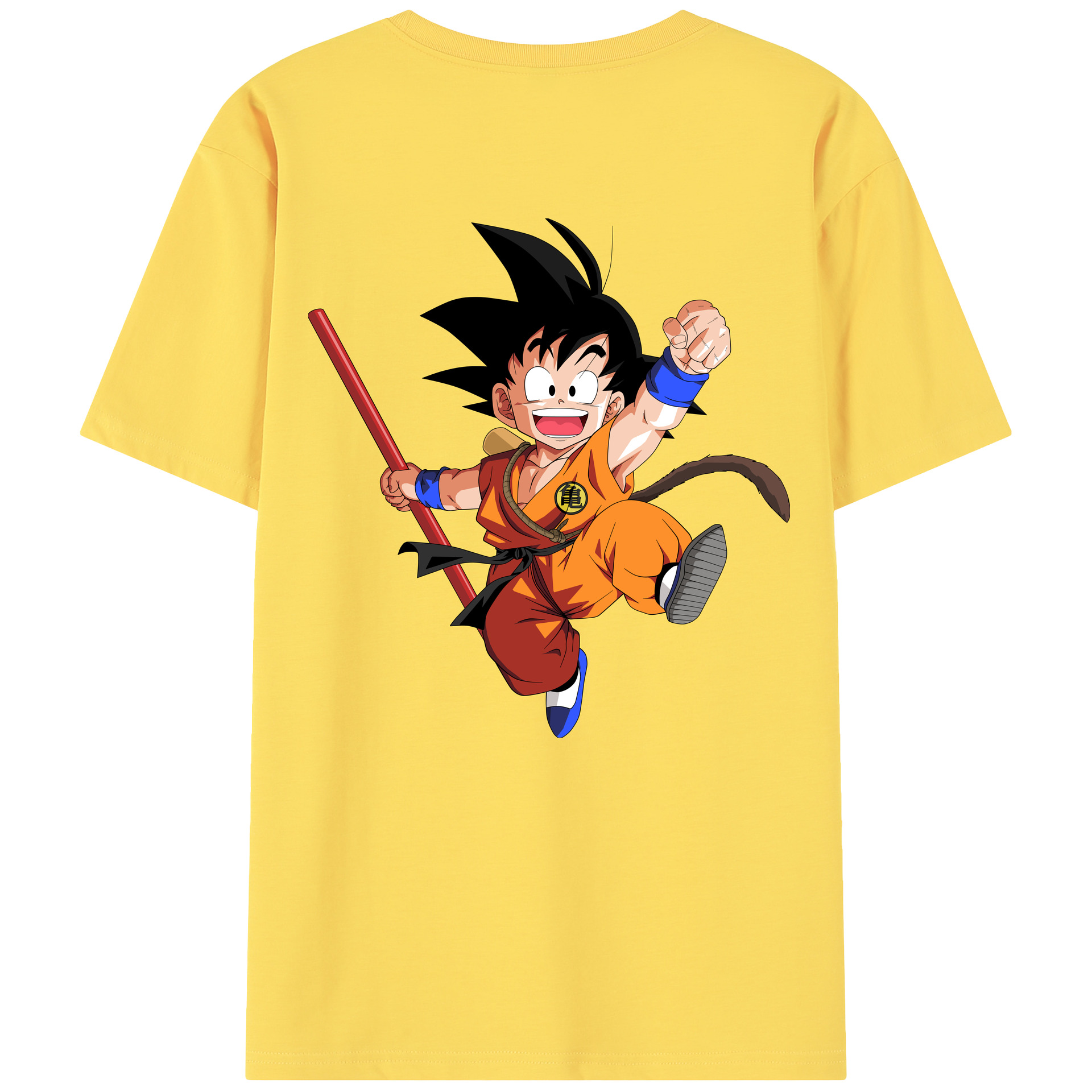 （画像用） ドラゴンボール 孫悟空（そん ごくう）Son Goku カカロット DRAGON BALL Kakarotto 綿100％半袖Tシャツ（背面プリント）