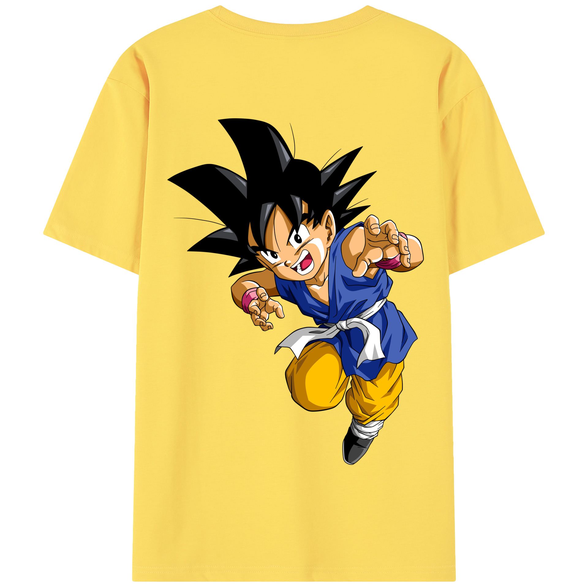 （画像用） ドラゴンボール 孫悟空（そん ごくう）Son Goku カカロット DRAGON BALL Kakarotto 綿100％半袖Tシャツ（背面プリント）