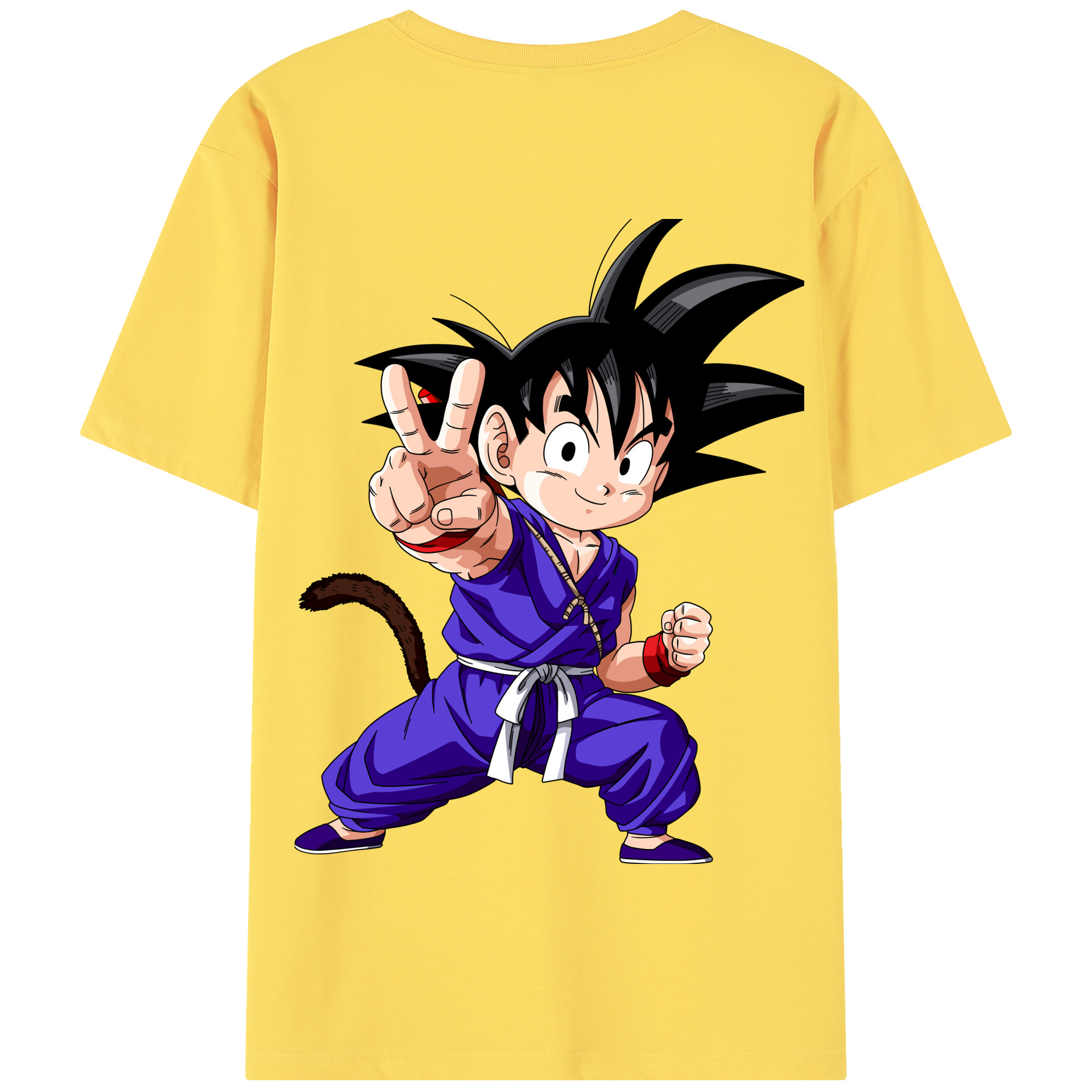 （画像用） ドラゴンボール 孫悟空（そん ごくう）Son Goku カカロット DRAGON BALL Kakarotto 綿100％半袖Tシャツ（背面プリント）
