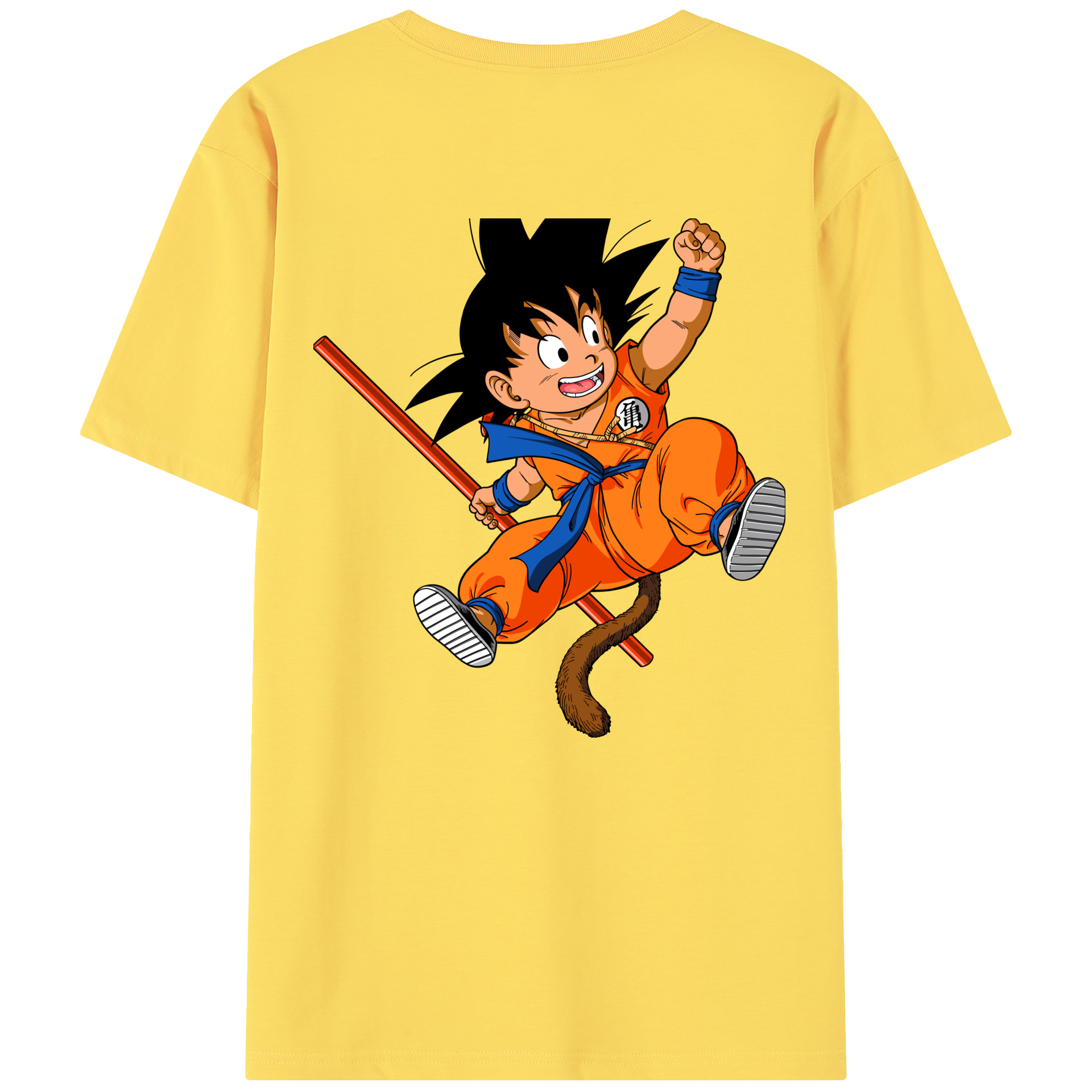 （画像用） ドラゴンボール 孫悟空（そん ごくう）Son Goku カカロット DRAGON BALL Kakarotto 綿100％半袖Tシャツ（背面プリント）