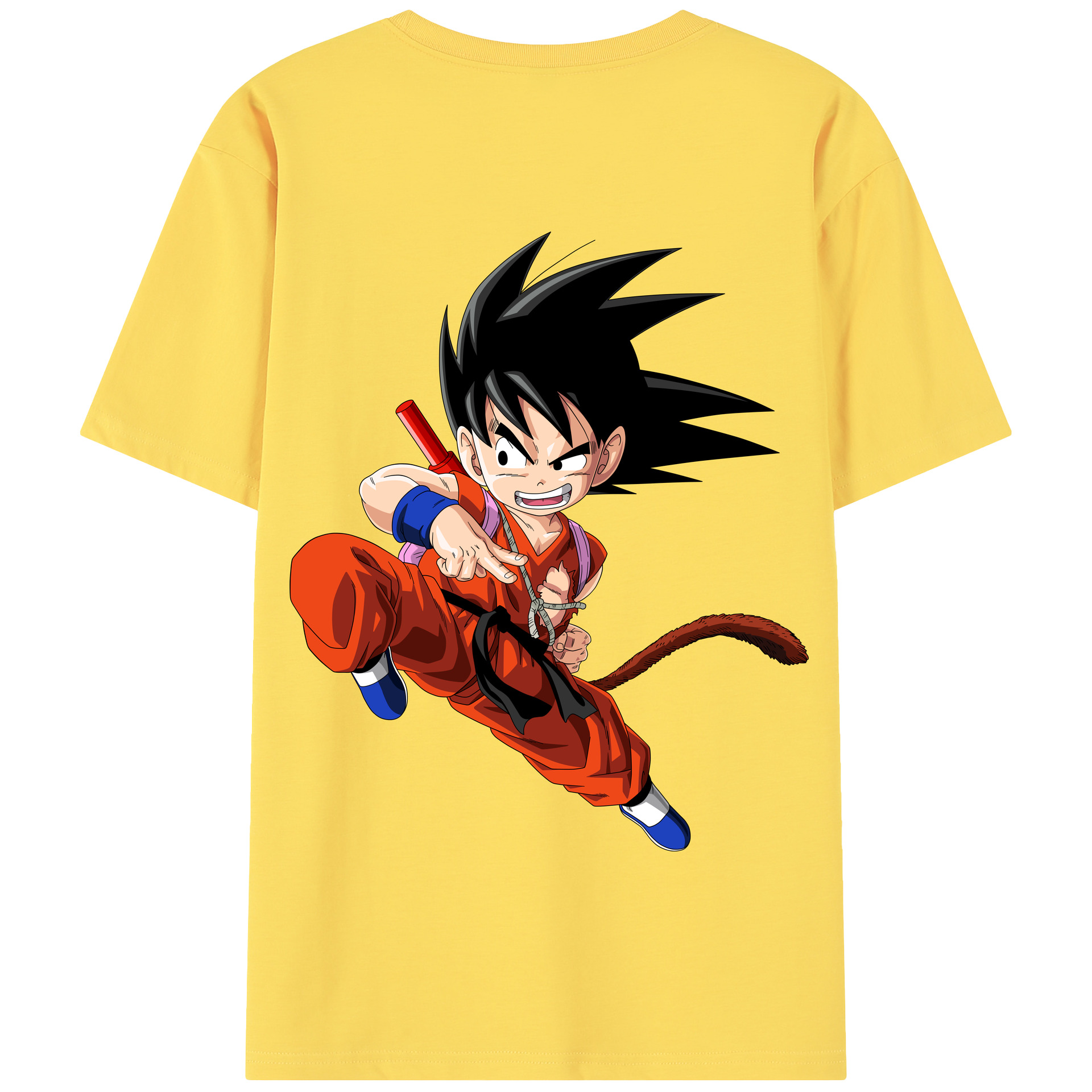 （画像用） ドラゴンボール 孫悟空（そん ごくう）Son Goku カカロット DRAGON BALL Kakarotto 綿100％半袖Tシャツ（背面プリント）