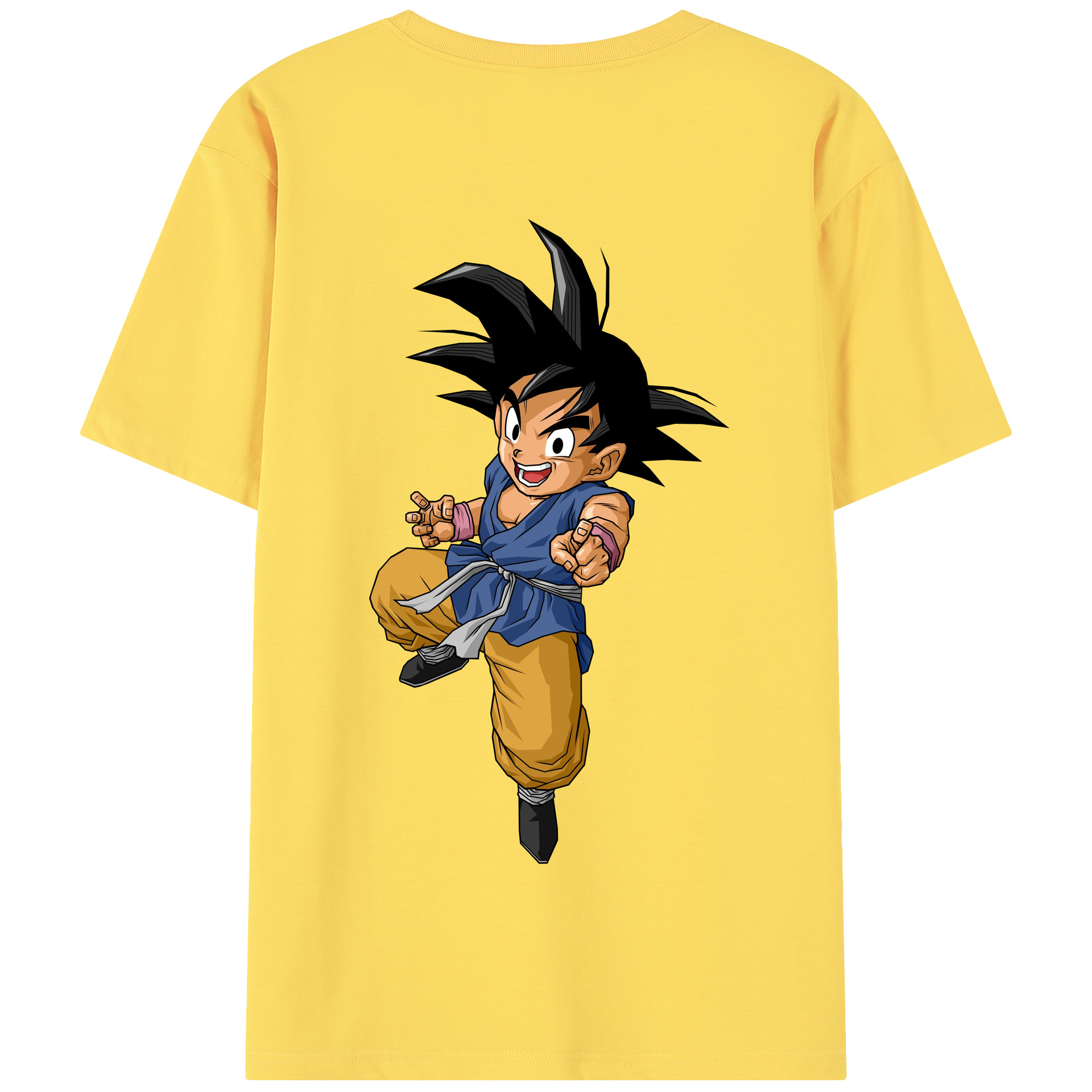 （画像用） ドラゴンボール 孫悟空（そん ごくう）Son Goku カカロット DRAGON BALL Kakarotto 綿100％半袖Tシャツ（背面プリント）