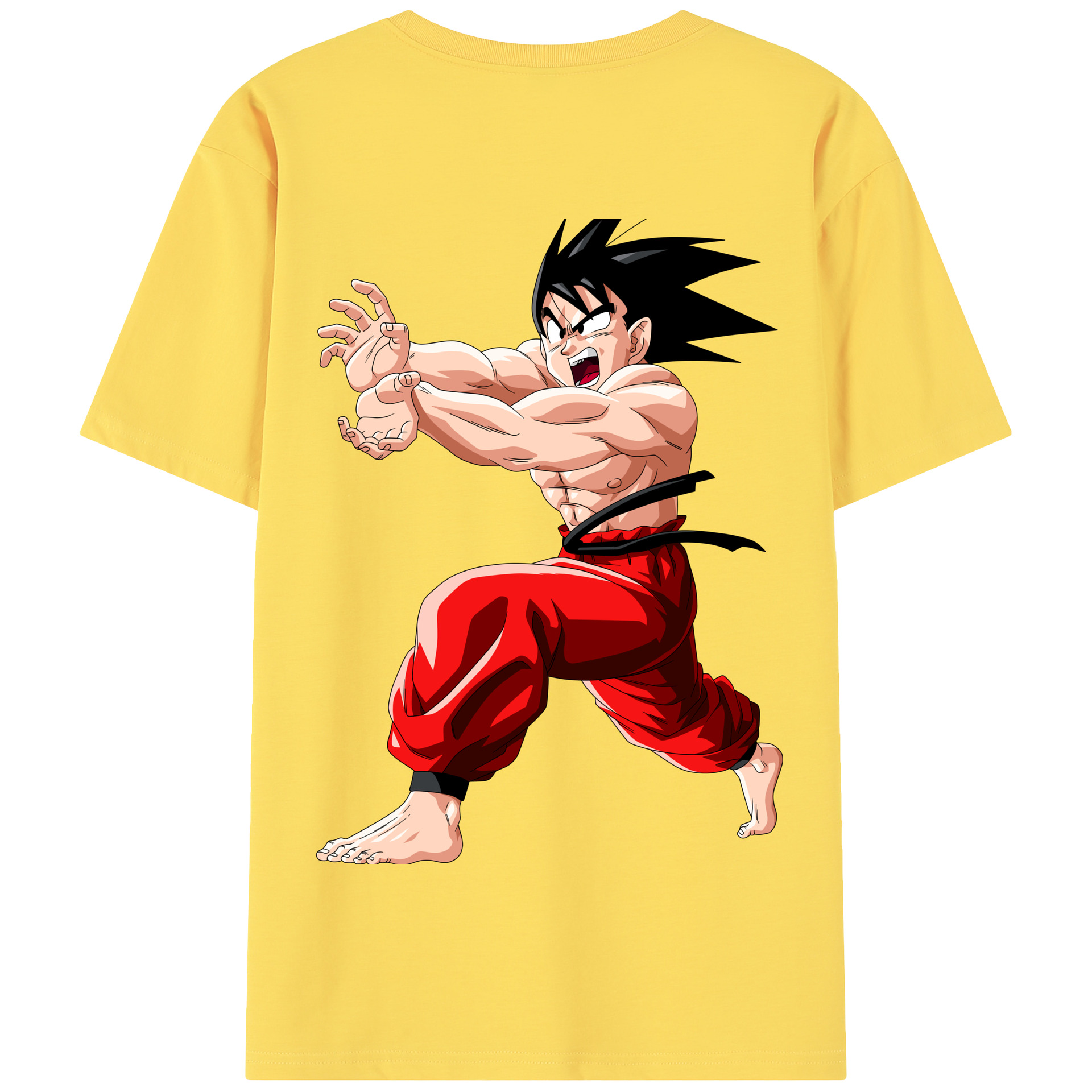 （画像用） ドラゴンボール 孫悟空（そん ごくう）Son Goku カカロット DRAGON BALL Kakarotto 綿100％半袖Tシャツ（背面プリント）
