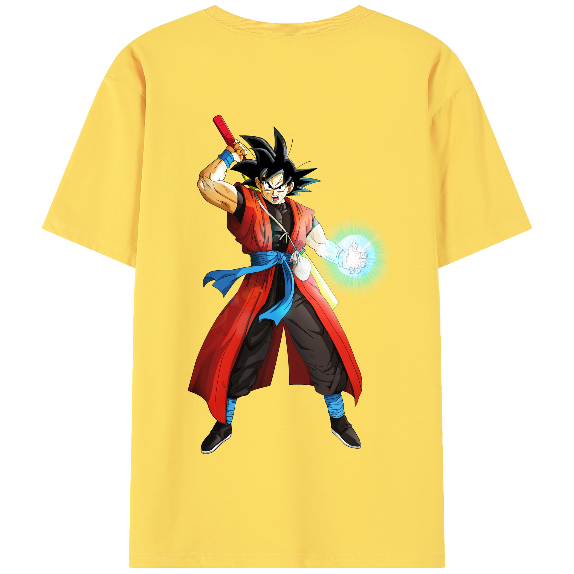 （画像用） ドラゴンボール 孫悟空（そん ごくう）Son Goku カカロット DRAGON BALL Kakarotto 綿100％半袖Tシャツ（背面プリント）