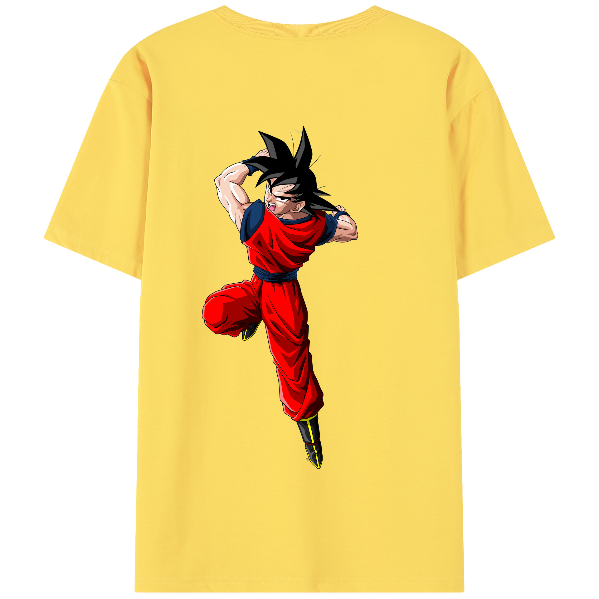 （画像用） ドラゴンボール 孫悟空（そん ごくう）Son Goku カカロット DRAGON BALL Kakarotto 綿100％半袖Tシャツ（背面プリント）