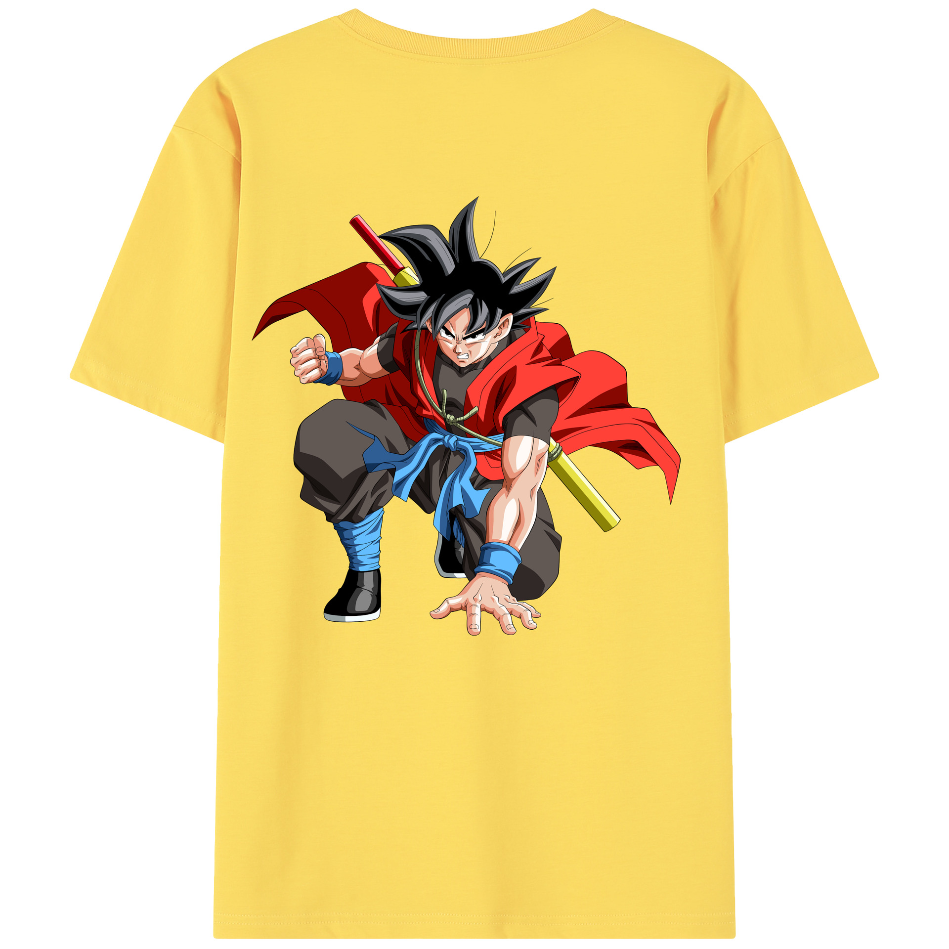 （画像用） ドラゴンボール 孫悟空（そん ごくう）Son Goku カカロット DRAGON BALL Kakarotto 綿100％半袖Tシャツ（背面プリント）