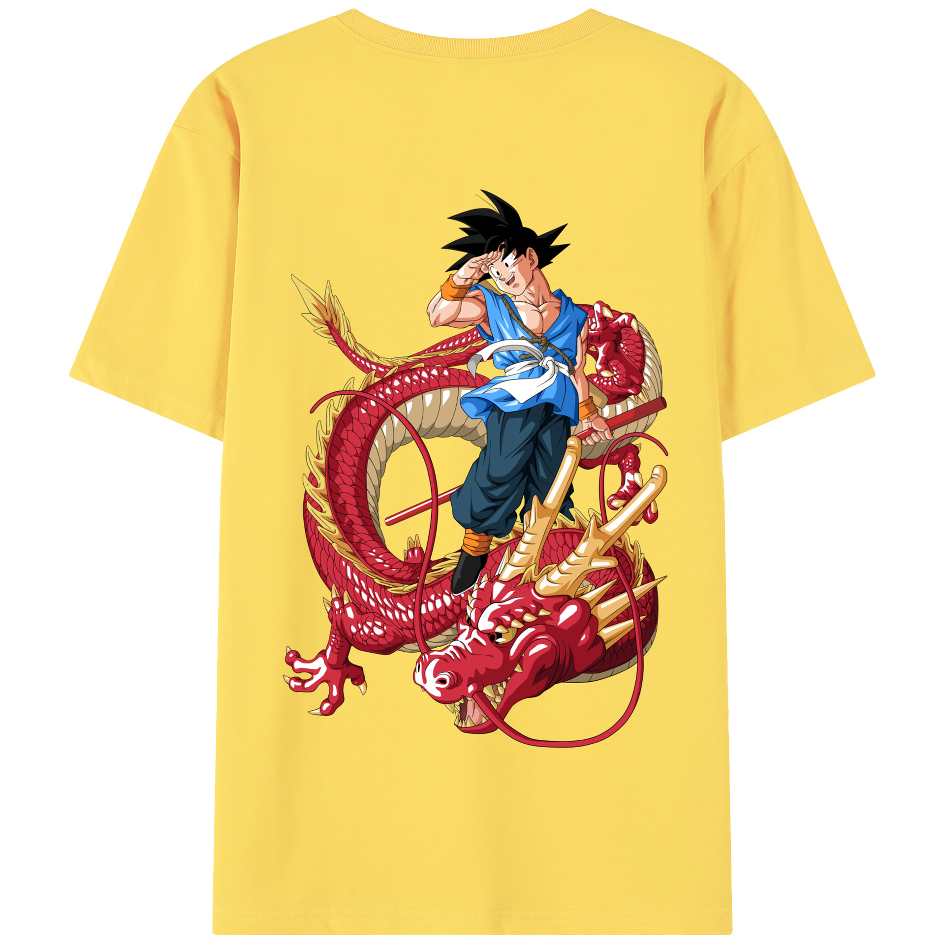 （画像用） ドラゴンボール 孫悟空（そん ごくう）Son Goku カカロット DRAGON BALL Kakarotto 綿100％半袖Tシャツ（背面プリント）