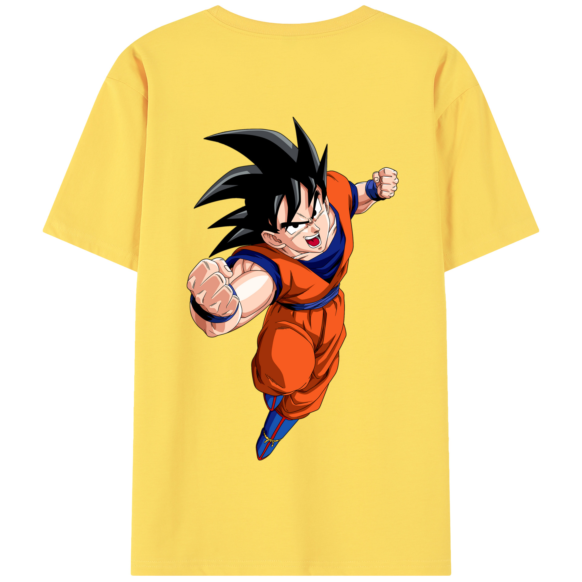 （画像用） ドラゴンボール 孫悟空（そん ごくう）Son Goku カカロット DRAGON BALL Kakarotto 綿100％半袖Tシャツ（背面プリント）