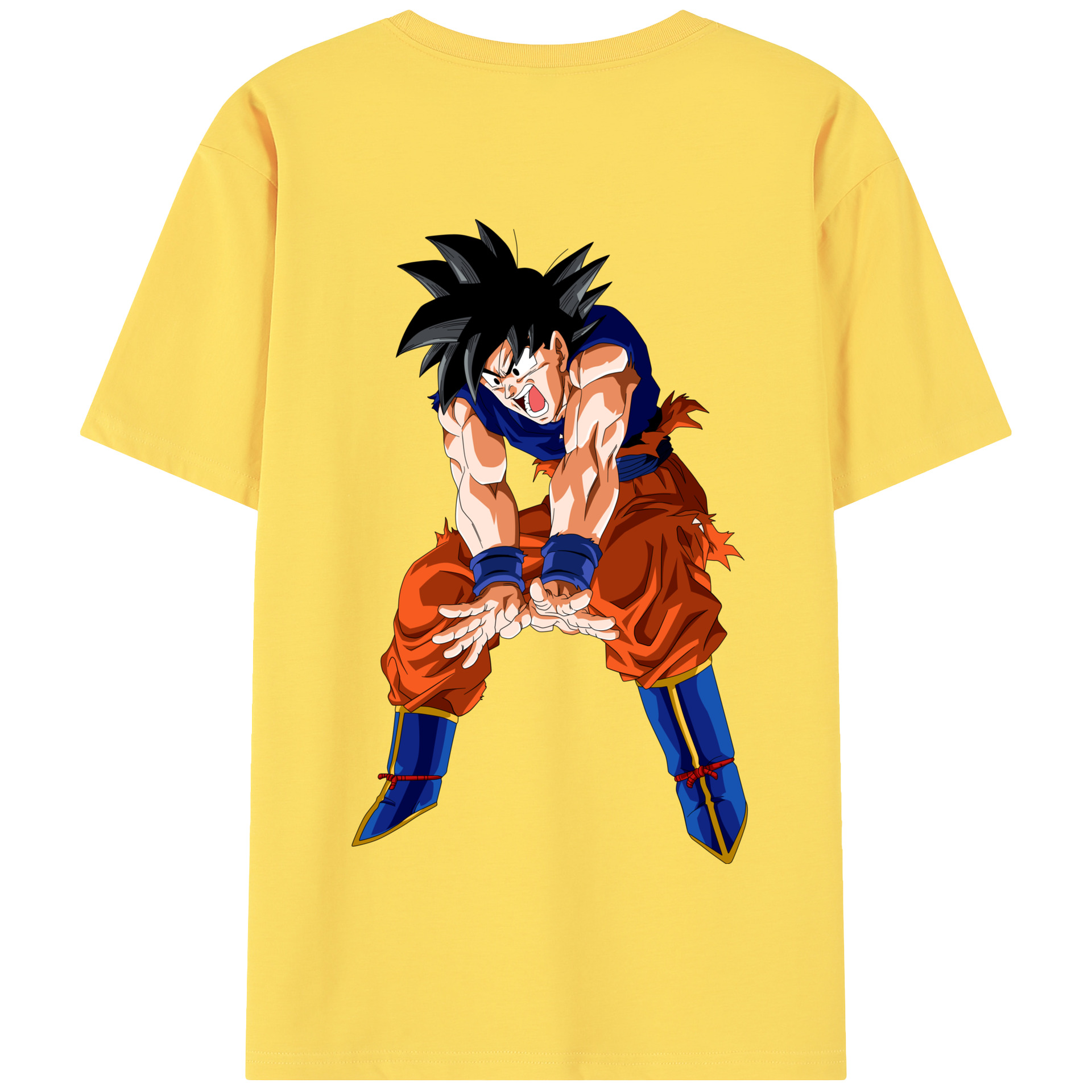 （画像用） ドラゴンボール 孫悟空（そん ごくう）Son Goku カカロット DRAGON BALL Kakarotto 綿100％半袖Tシャツ（背面プリント）