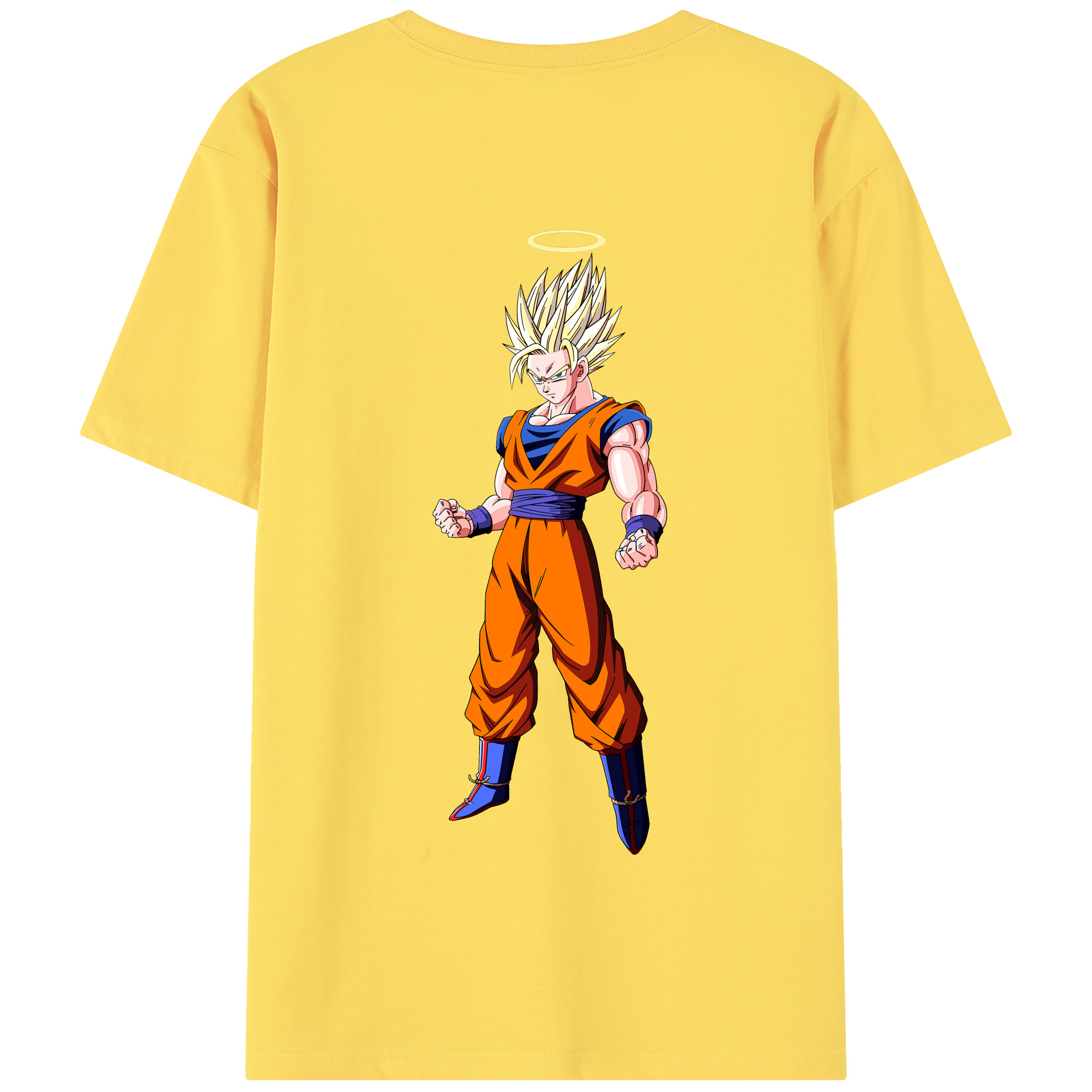 （画像用） ドラゴンボール 孫悟空（そん ごくう）Son Goku カカロット DRAGON BALL Kakarotto 綿100％半袖Tシャツ（背面プリント）