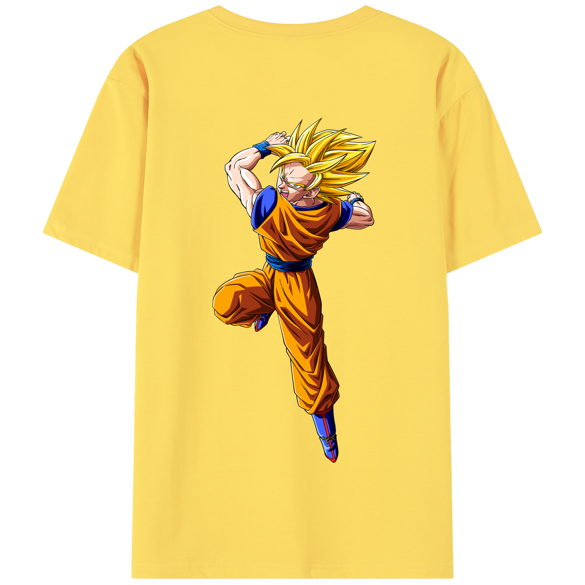 （画像用） ドラゴンボール 孫悟空（そん ごくう）Son Goku カカロット DRAGON BALL Kakarotto 綿100％半袖Tシャツ（背面プリント）