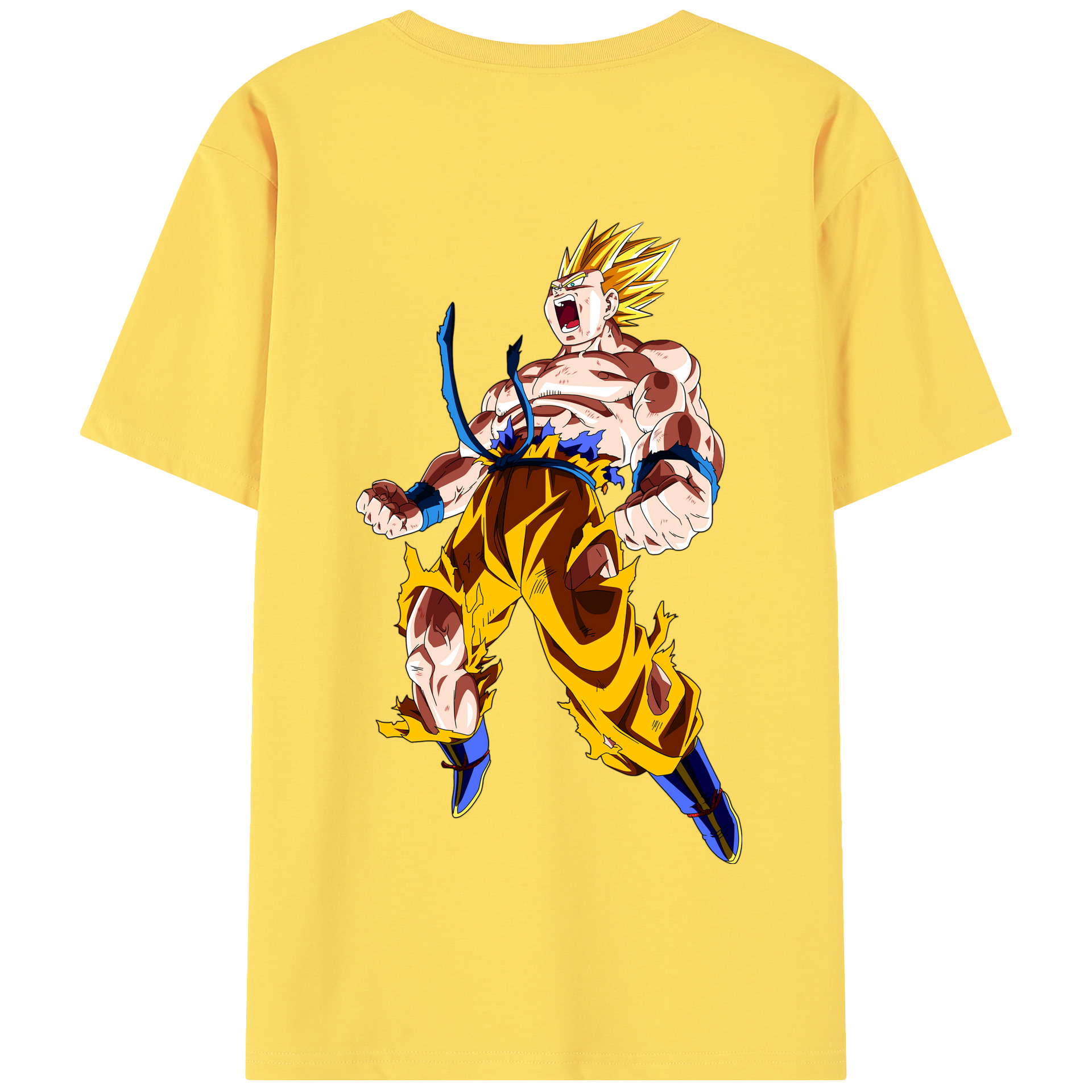 （画像用） ドラゴンボール 孫悟空（そん ごくう）Son Goku カカロット DRAGON BALL Kakarotto 綿100％半袖Tシャツ（背面プリント）