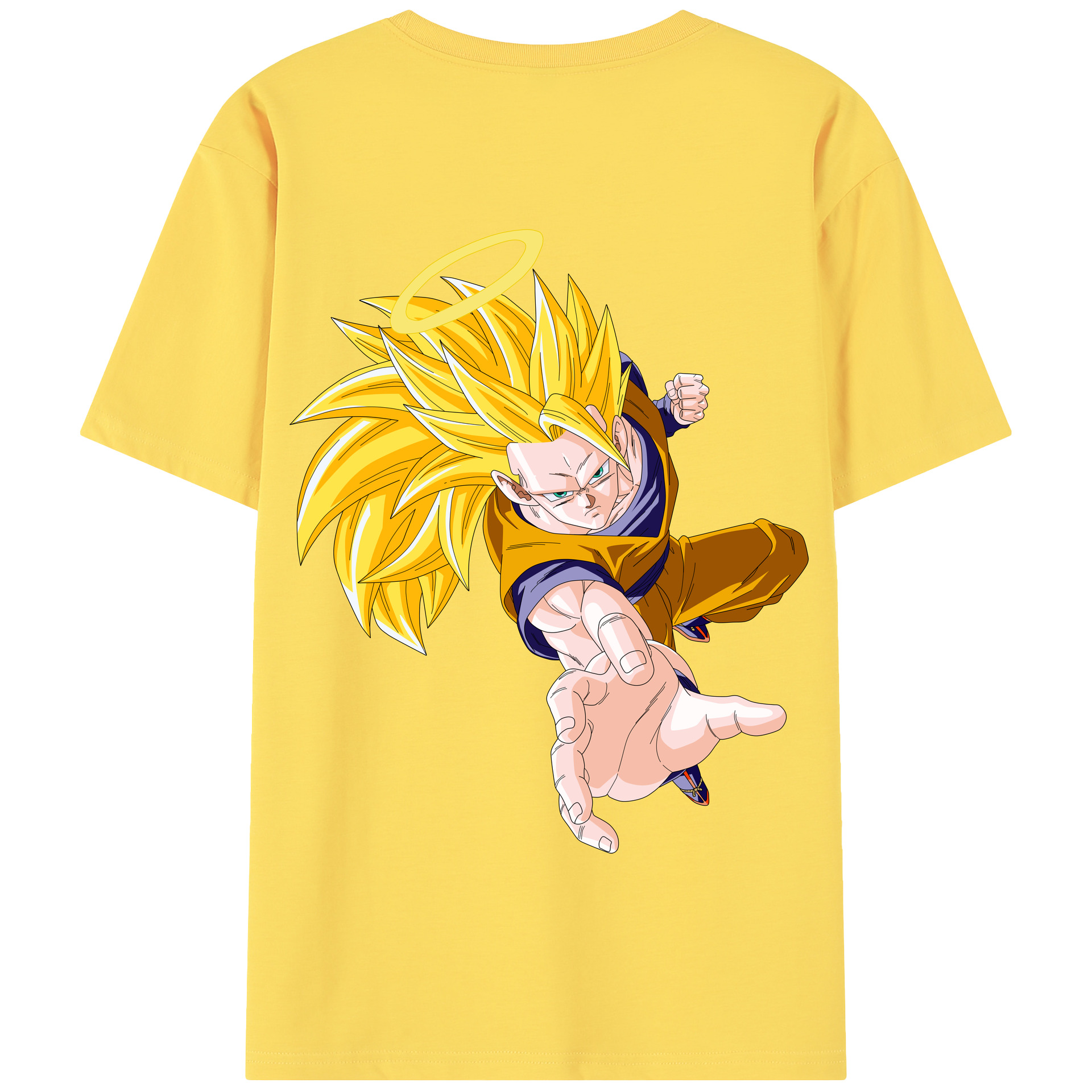 （画像用） ドラゴンボール 孫悟空（そん ごくう）Son Goku カカロット DRAGON BALL Kakarotto 綿100％半袖Tシャツ（背面プリント）