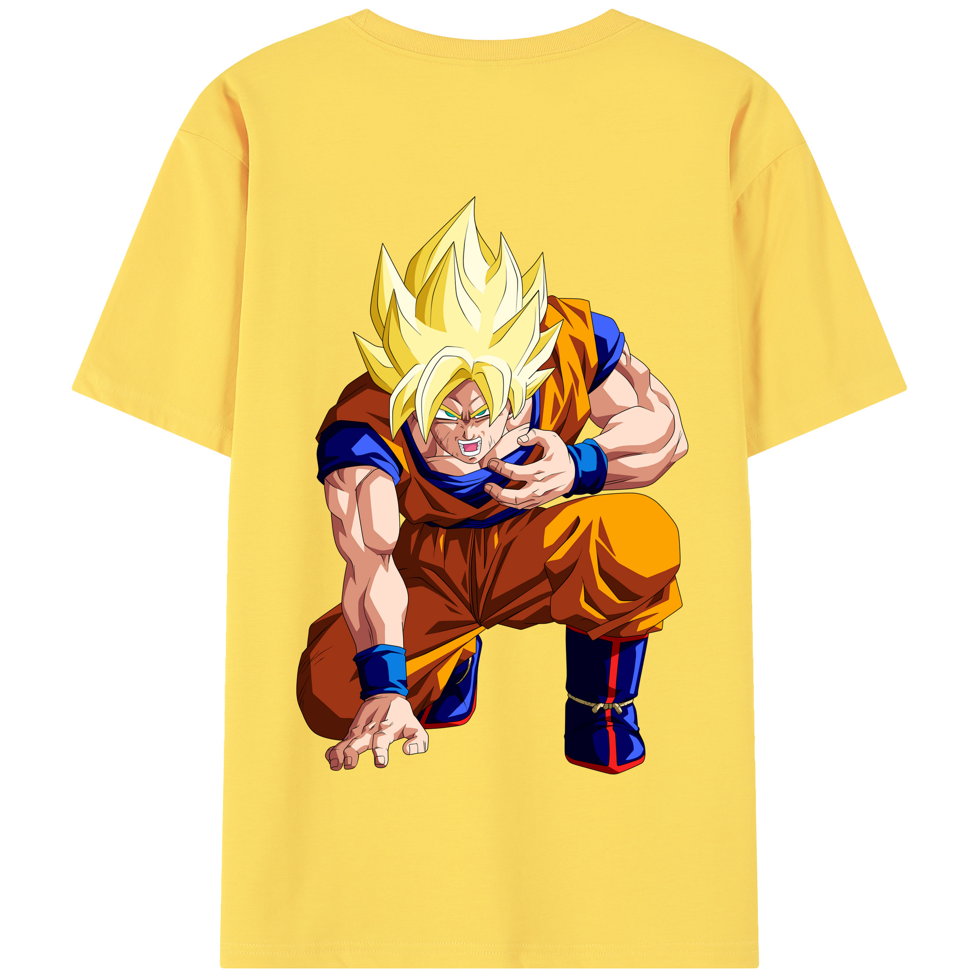 （画像用） ドラゴンボール 孫悟空（そん ごくう）Son Goku カカロット DRAGON BALL Kakarotto 綿100％半袖Tシャツ（背面プリント）