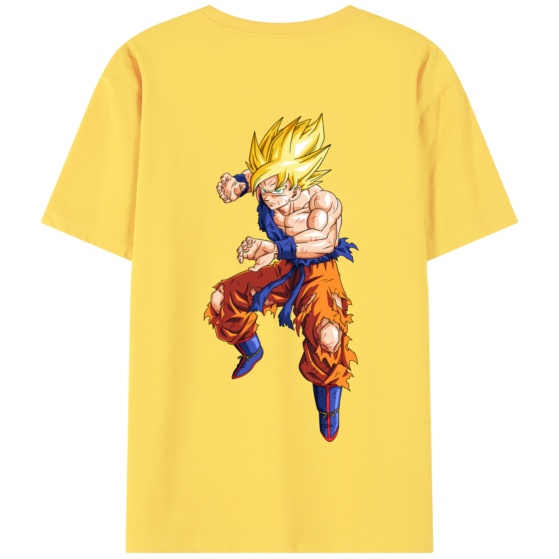 （画像用） ドラゴンボール 孫悟空（そん ごくう）Son Goku カカロット DRAGON BALL Kakarotto 綿100％半袖Tシャツ（背面プリント）