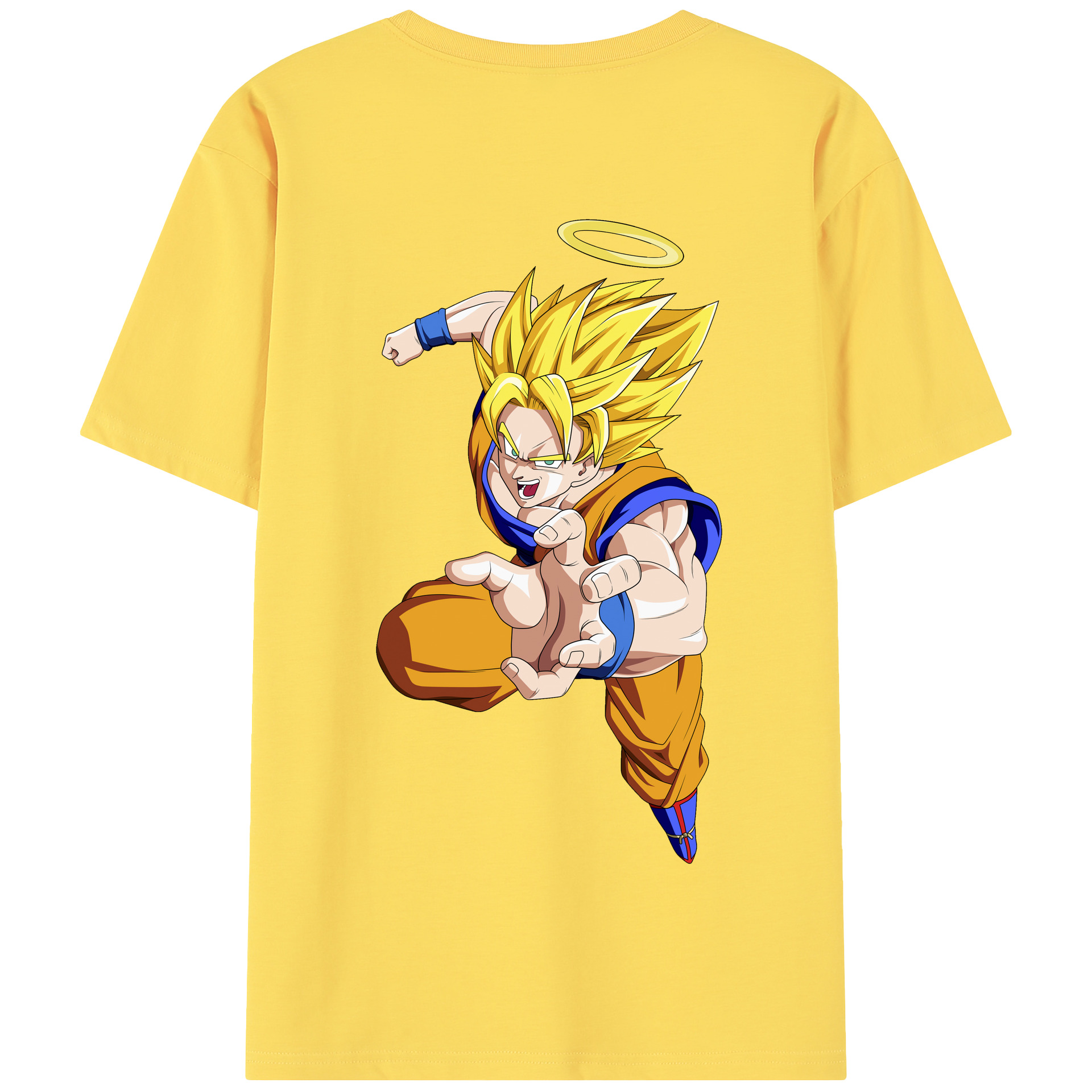 （画像用） ドラゴンボール 孫悟空（そん ごくう）Son Goku カカロット DRAGON BALL Kakarotto 綿100％半袖Tシャツ（背面プリント）