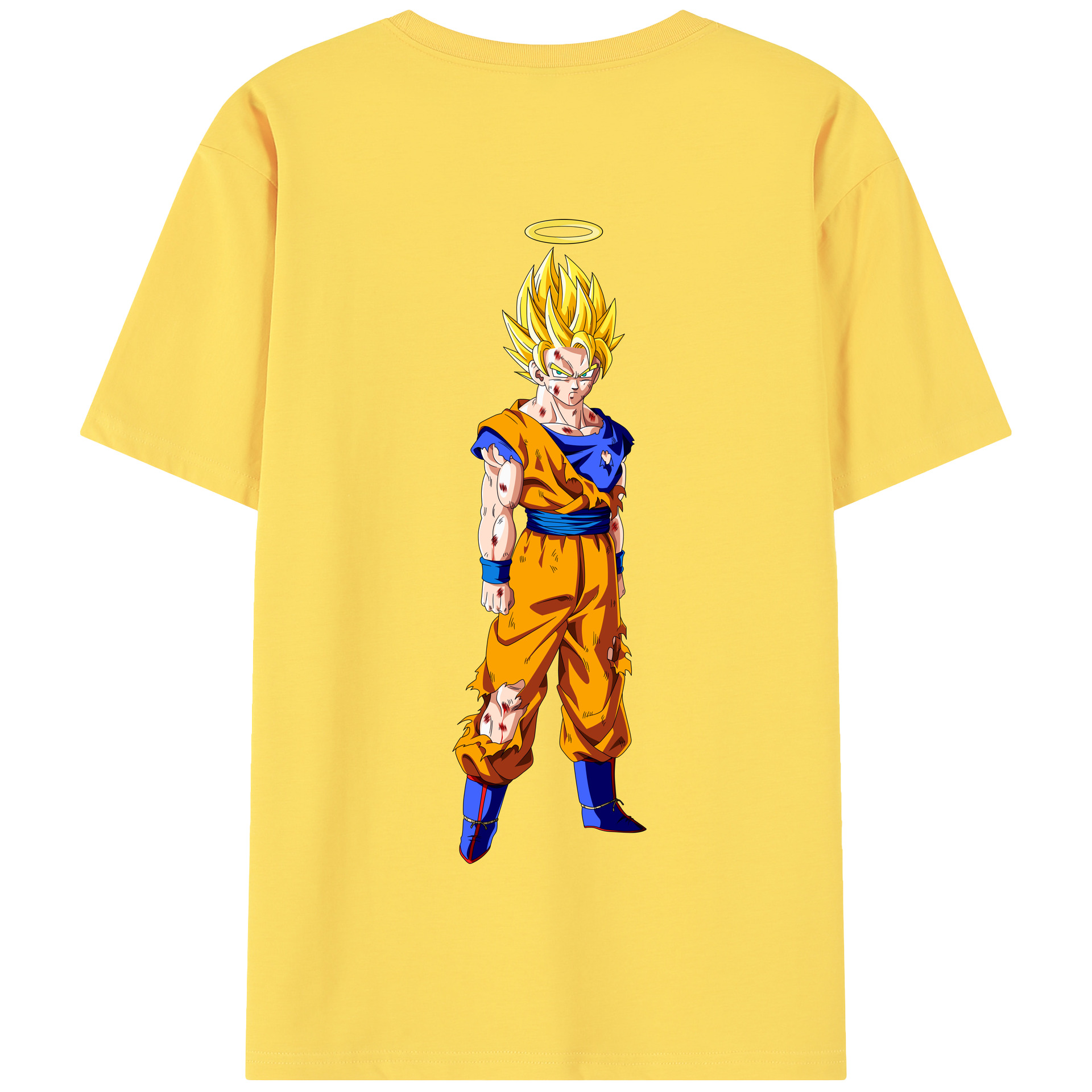 （画像用） ドラゴンボール 孫悟空（そん ごくう）Son Goku カカロット DRAGON BALL Kakarotto 綿100％半袖Tシャツ（背面プリント）