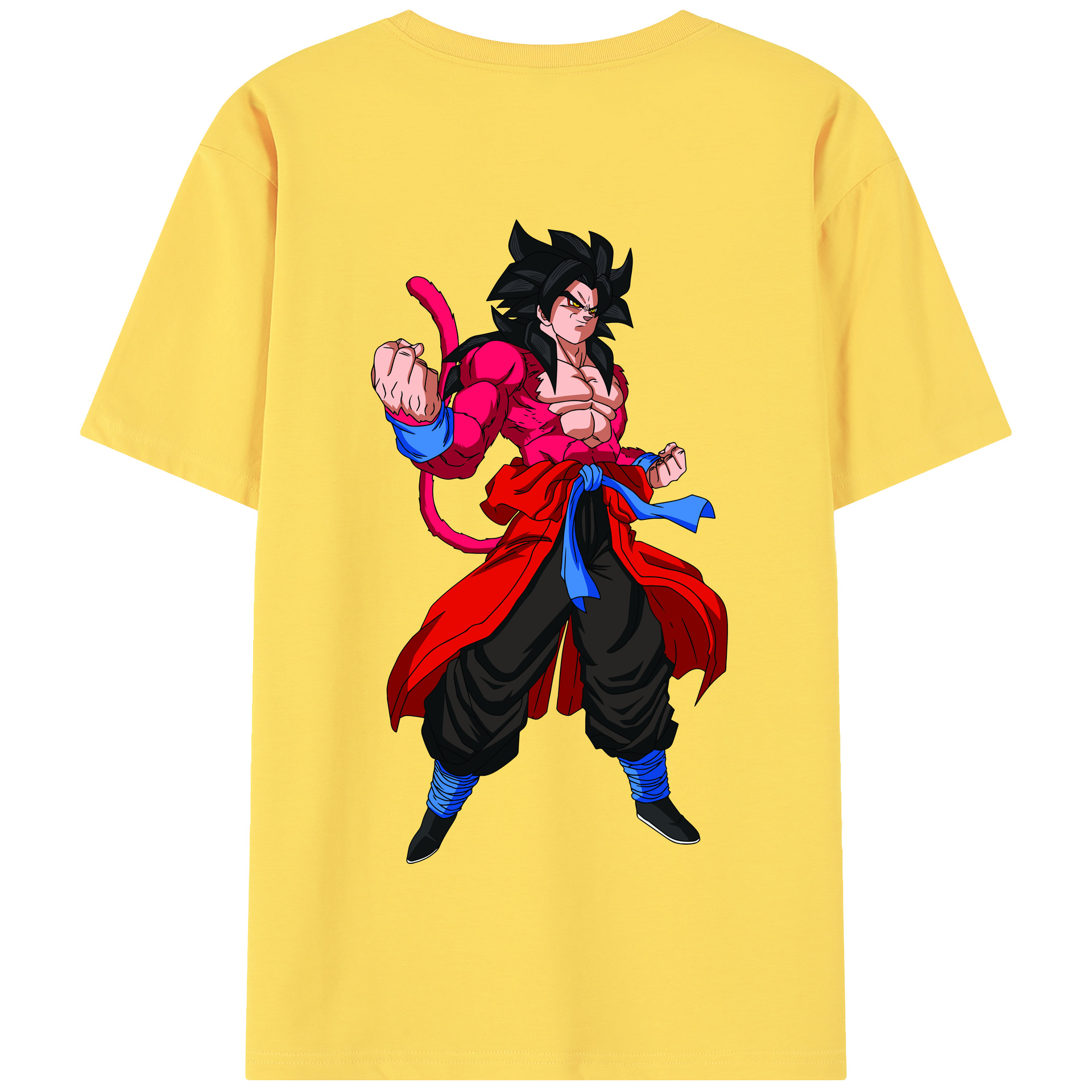 （画像用） ドラゴンボール 孫悟空（そん ごくう）Son Goku カカロット DRAGON BALL Kakarotto 綿100％半袖Tシャツ（背面プリント）