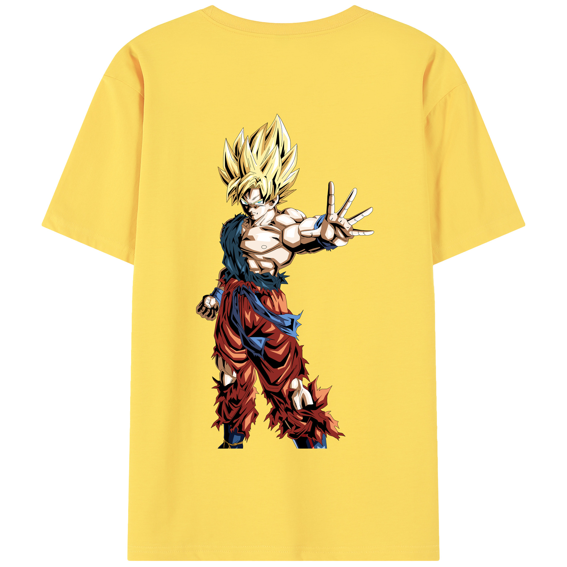 （画像用） ドラゴンボール 孫悟空（そん ごくう）Son Goku カカロット DRAGON BALL Kakarotto 綿100％半袖Tシャツ（背面プリント）