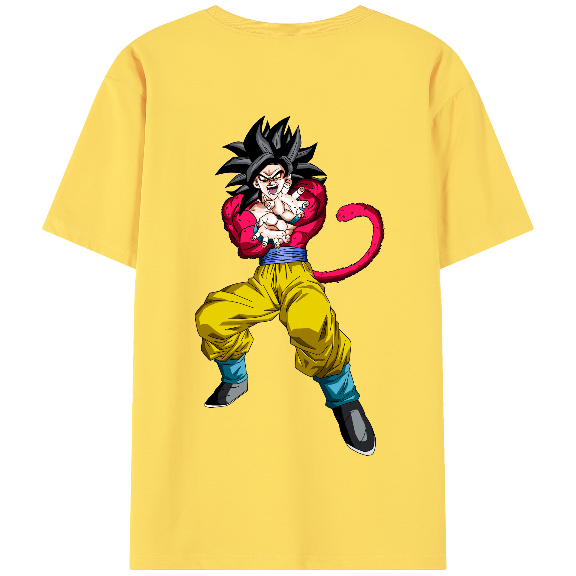 （画像用） ドラゴンボール 孫悟空（そん ごくう）Son Goku カカロット DRAGON BALL Kakarotto 綿100％半袖Tシャツ（背面プリント）