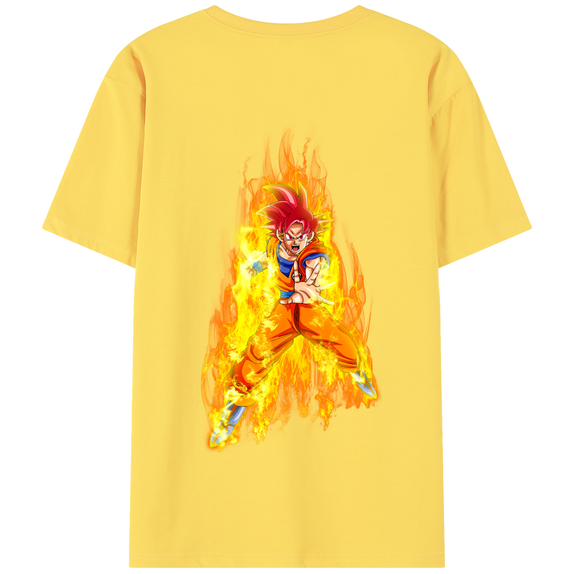 （画像用） ドラゴンボール 孫悟空（そん ごくう）Son Goku カカロット DRAGON BALL Kakarotto 綿100％半袖Tシャツ（背面プリント）