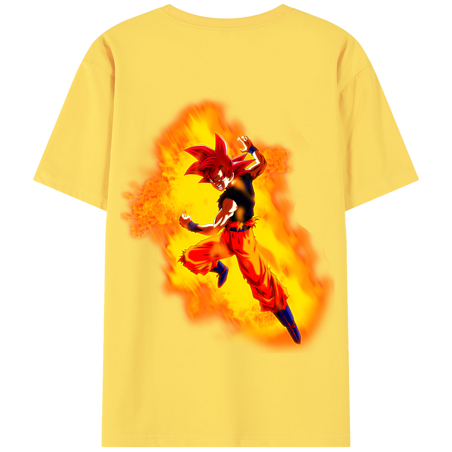 （画像用） ドラゴンボール 孫悟空（そん ごくう）Son Goku カカロット DRAGON BALL Kakarotto 綿100％半袖Tシャツ（背面プリント）