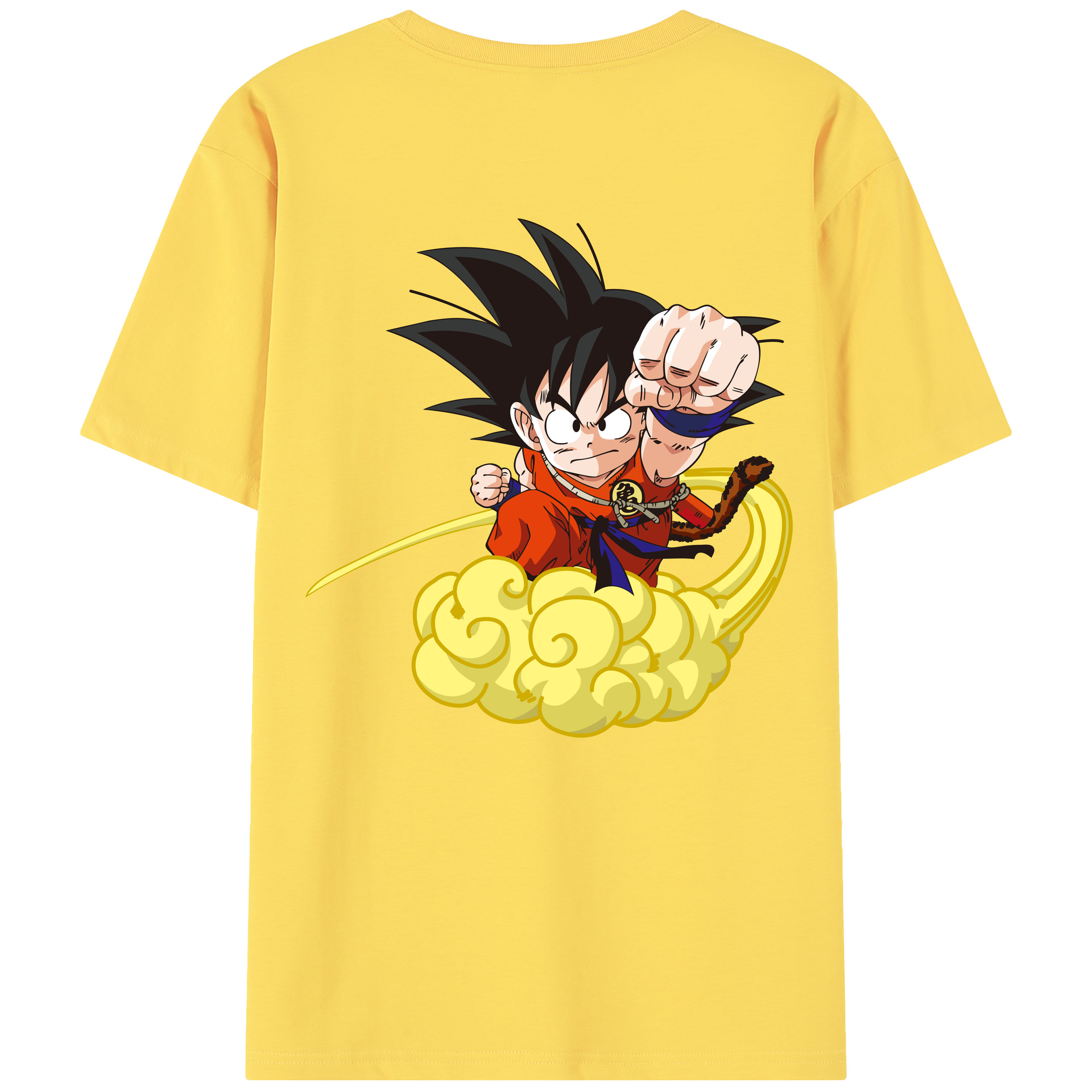 （画像用） ドラゴンボール 孫悟空（そん ごくう）Son Goku カカロット DRAGON BALL Kakarotto 綿100％半袖Tシャツ（背面プリント）