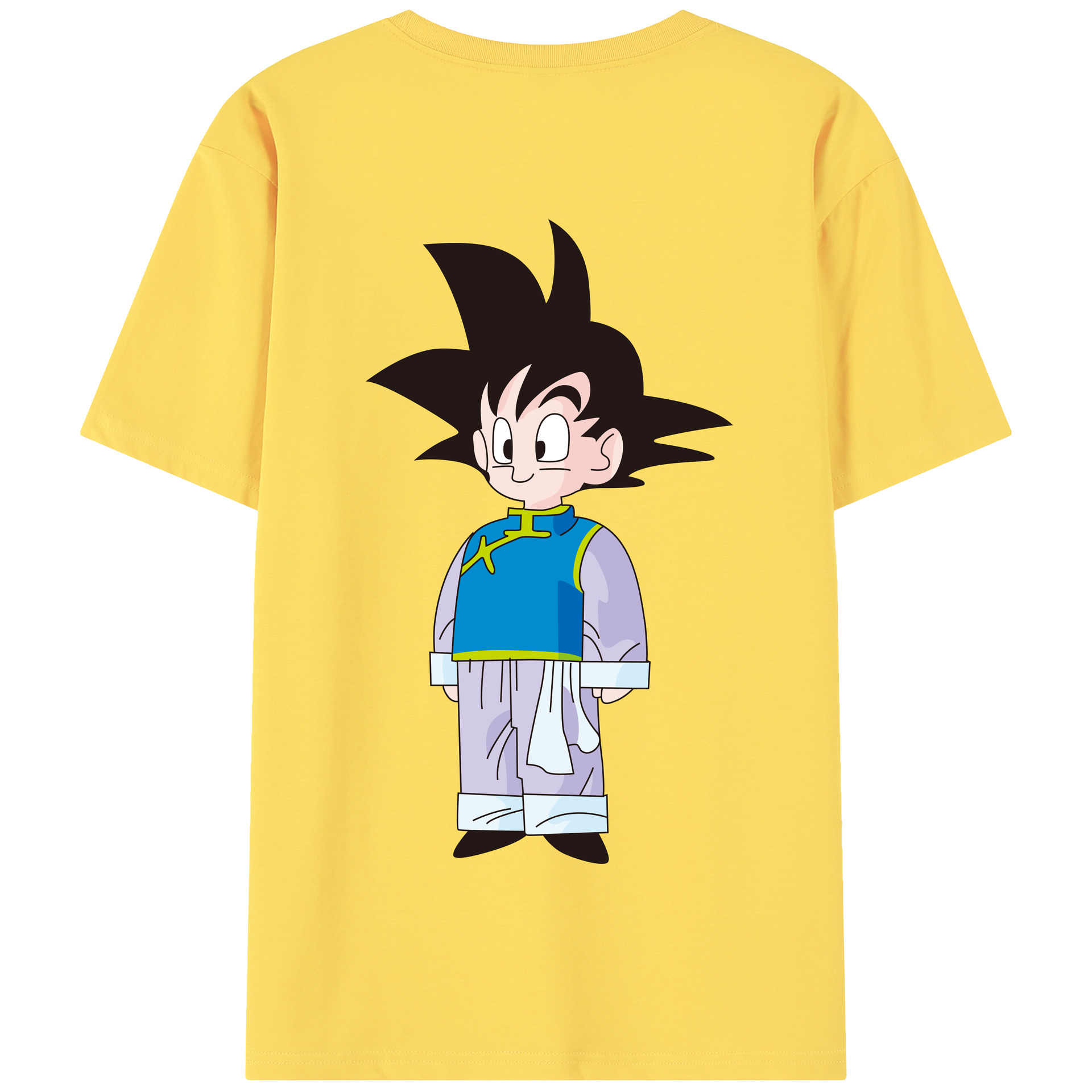 （画像用） ドラゴンボール 孫悟空（そん ごくう）Son Goku カカロット DRAGON BALL Kakarotto 綿100％半袖Tシャツ（背面プリント）