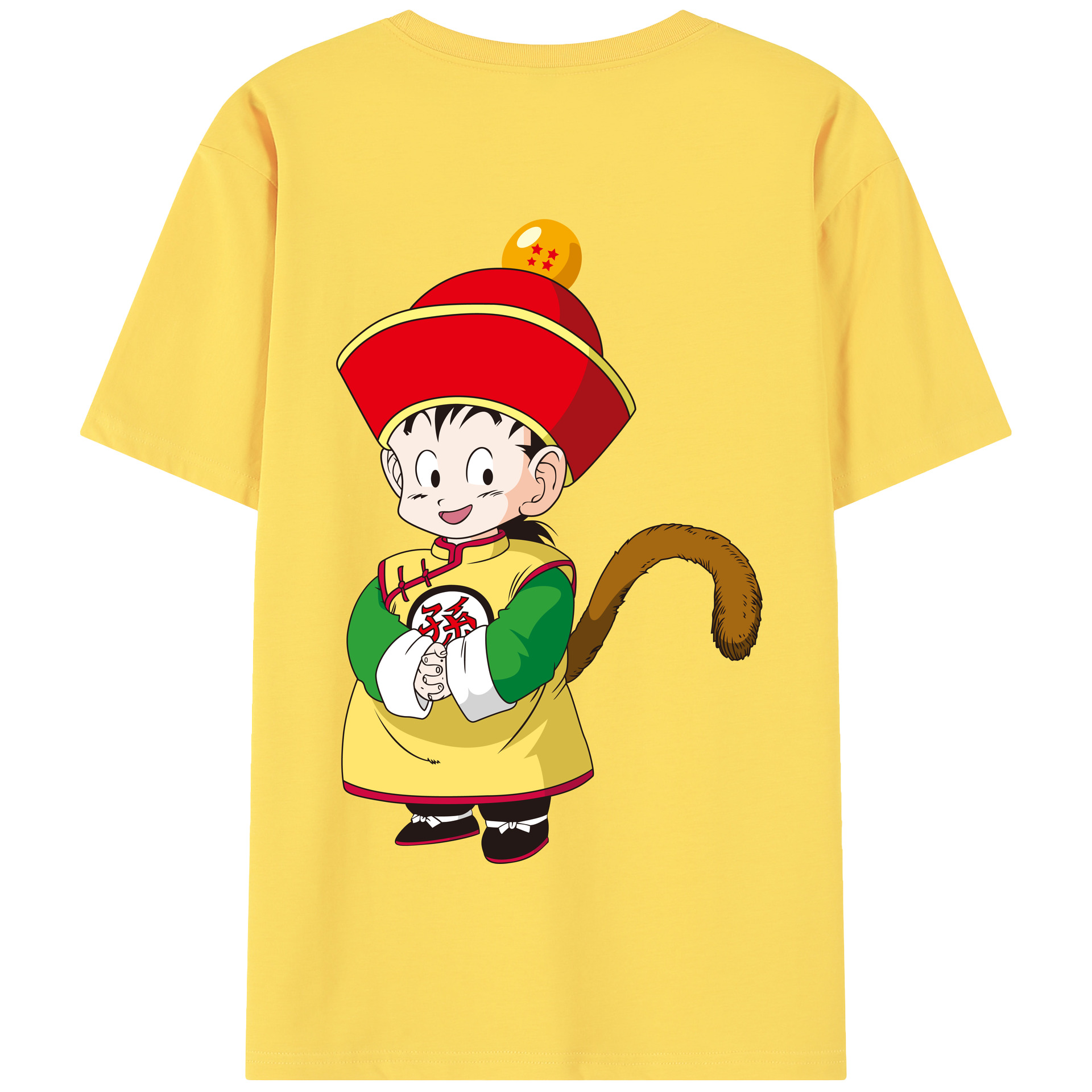 （画像用） ドラゴンボール 孫悟空（そん ごくう）Son Goku カカロット DRAGON BALL Kakarotto 綿100％半袖Tシャツ（背面プリント）