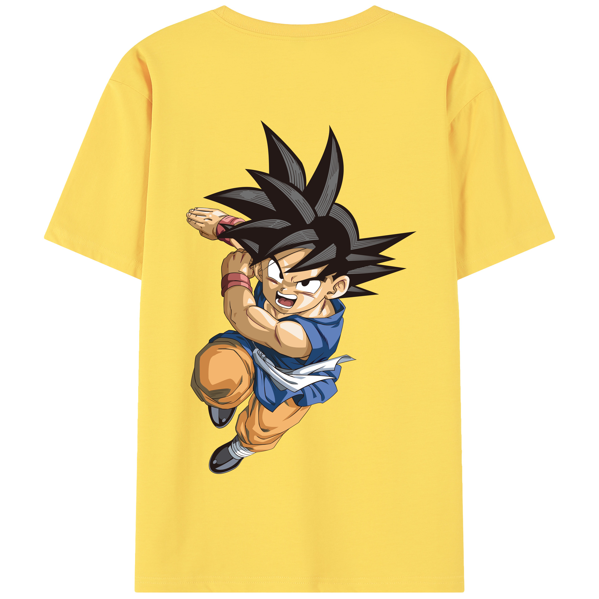 （画像用） ドラゴンボール 孫悟空（そん ごくう）Son Goku カカロット DRAGON BALL Kakarotto 綿100％半袖Tシャツ（背面プリント）