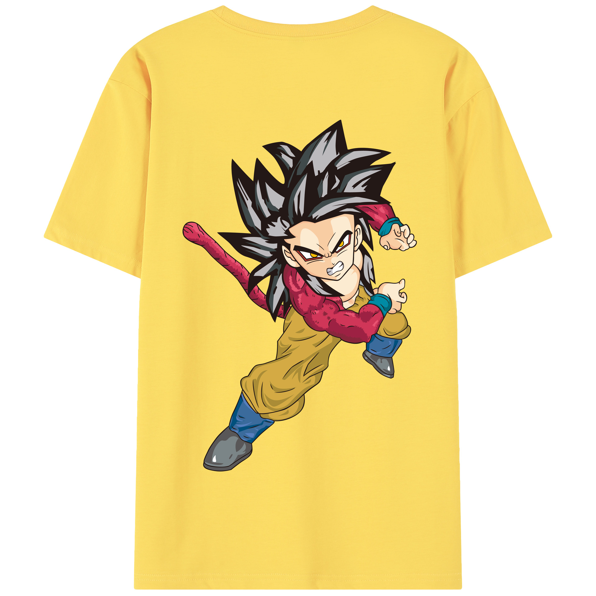 （画像用） ドラゴンボール 孫悟空（そん ごくう）Son Goku カカロット DRAGON BALL Kakarotto 綿100％半袖Tシャツ（背面プリント）