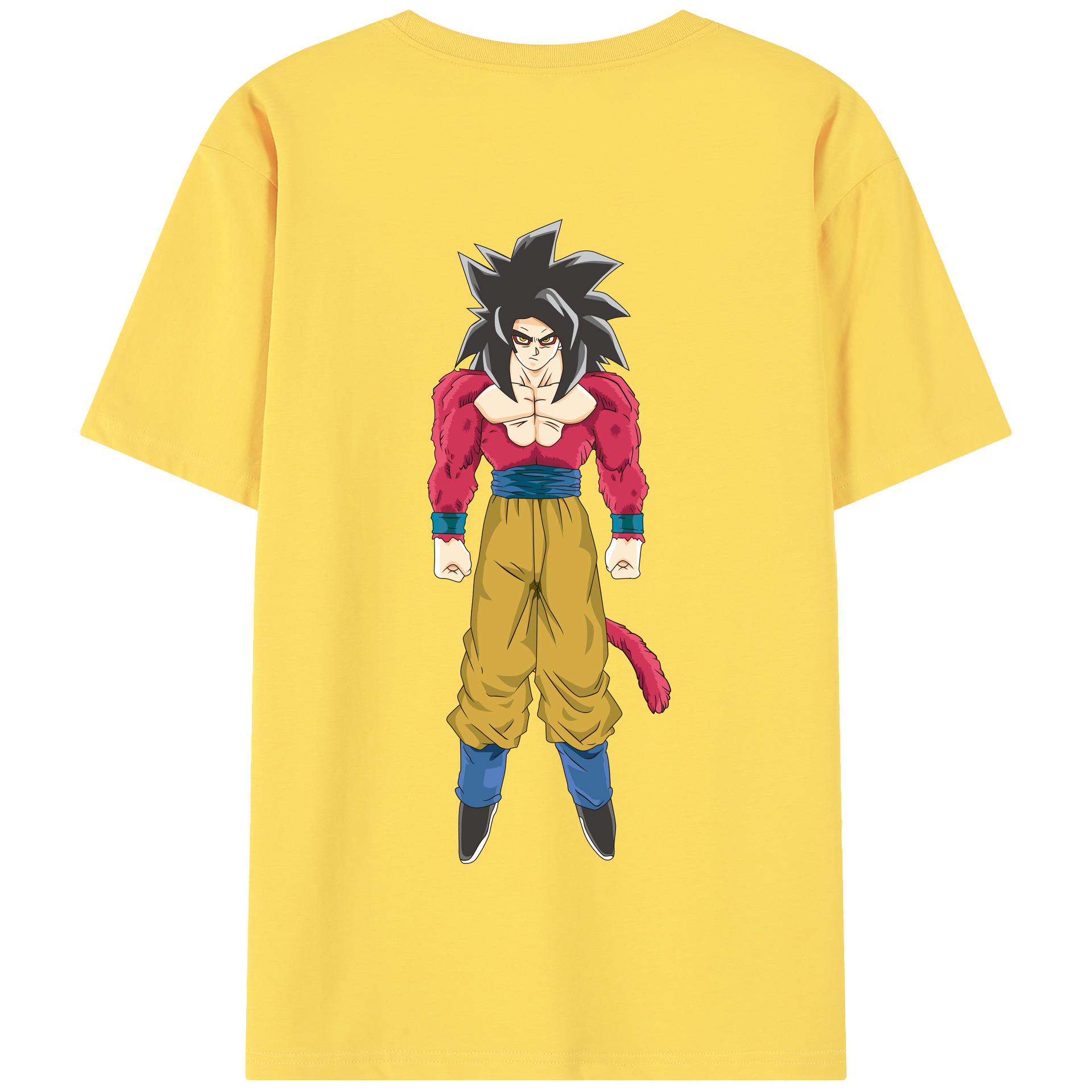 （画像用） ドラゴンボール 孫悟空（そん ごくう）Son Goku カカロット DRAGON BALL Kakarotto 綿100％半袖Tシャツ（背面プリント）