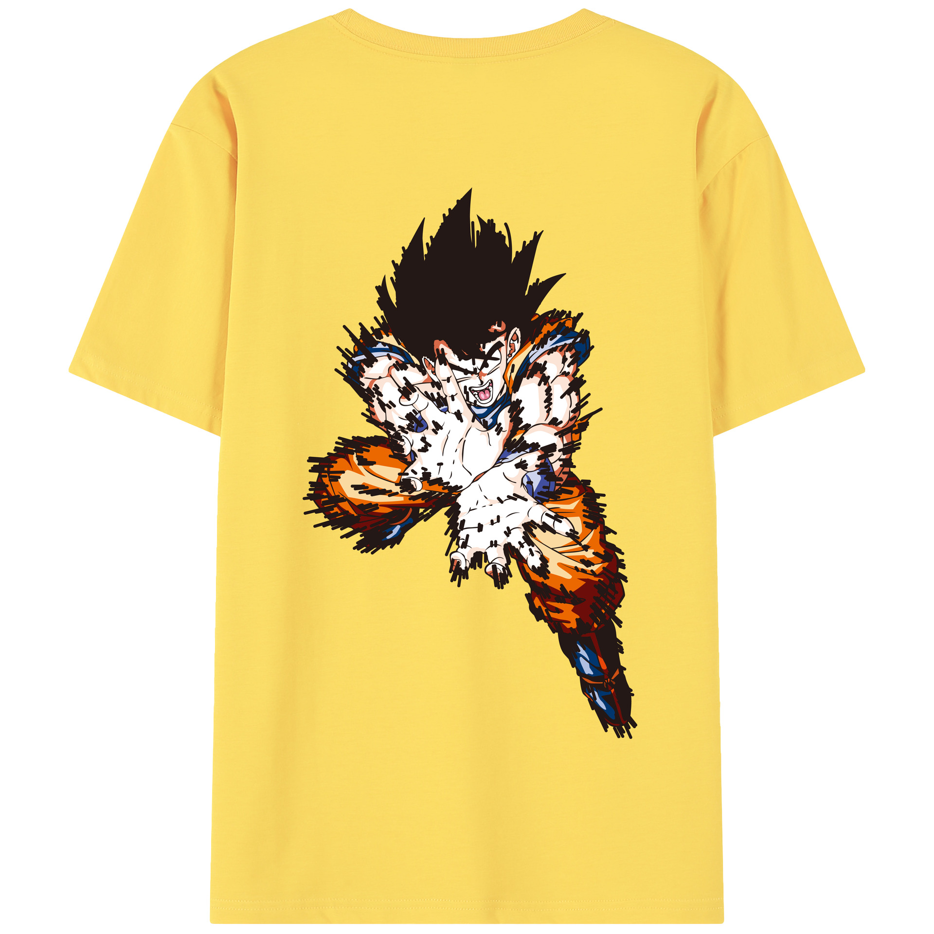 （画像用） ドラゴンボール 孫悟空（そん ごくう）Son Goku カカロット DRAGON BALL Kakarotto 綿100％半袖Tシャツ（背面プリント）