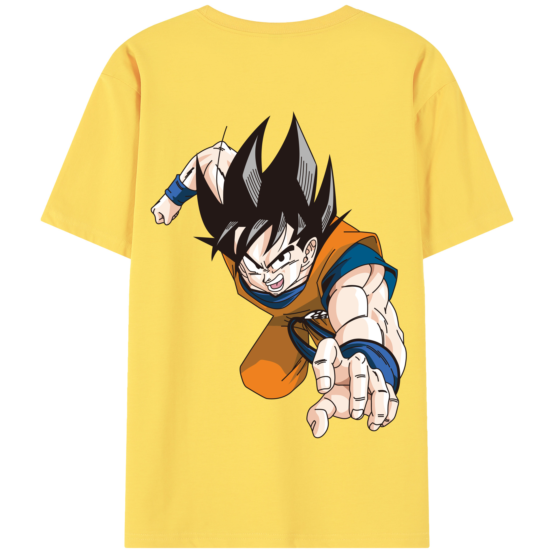 （画像用） ドラゴンボール 孫悟空（そん ごくう）Son Goku カカロット DRAGON BALL Kakarotto 綿100％半袖Tシャツ（背面プリント）