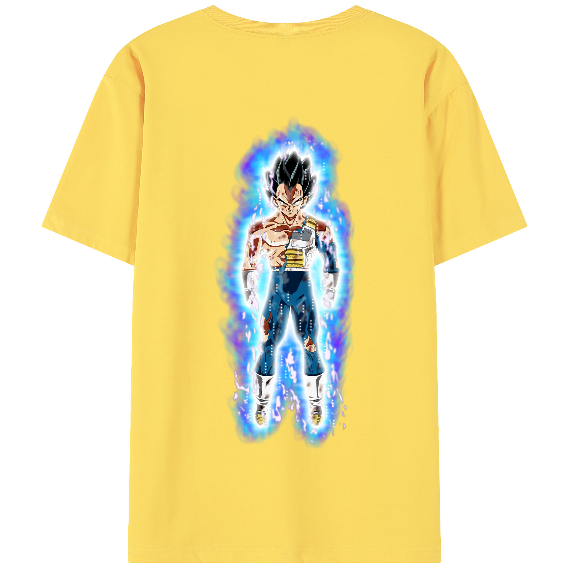 （画像用） ドラゴンボール ベジータ四世（Bejīta Yonsei）DRAGON BALL Vegeta IV 綿100％半袖Tシャツ（背面プリント）