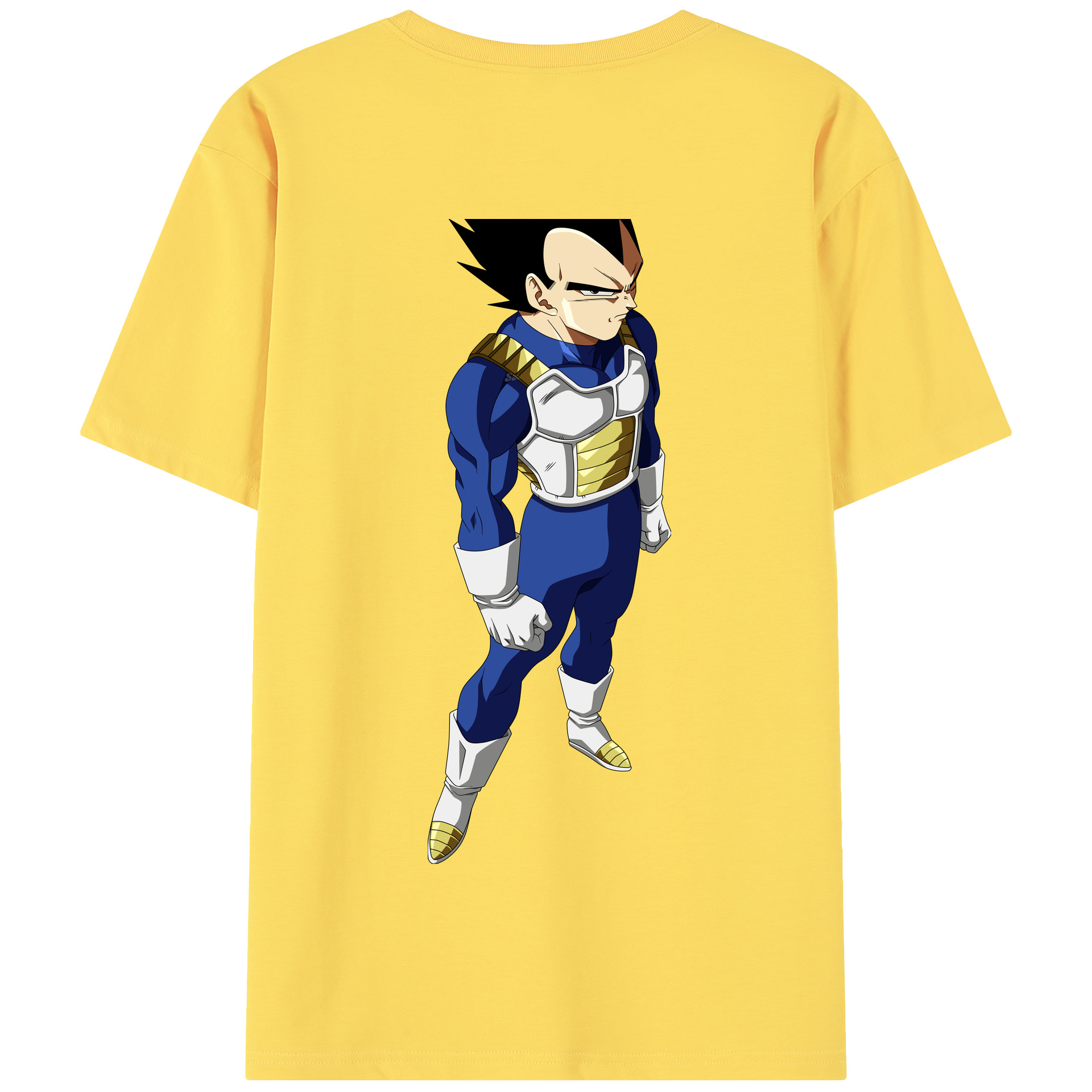 （画像用） ドラゴンボール ベジータ四世（Bejīta Yonsei）DRAGON BALL Vegeta IV 綿100％半袖Tシャツ（背面プリント）