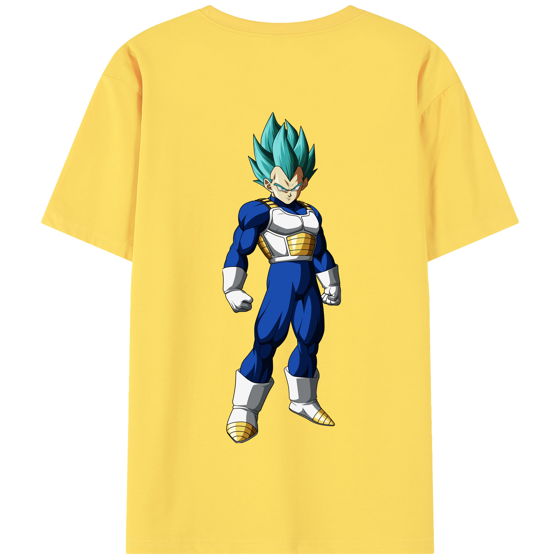 （画像用） ドラゴンボール ベジータ四世（Bejīta Yonsei）DRAGON BALL Vegeta IV 綿100％半袖Tシャツ（背面プリント）