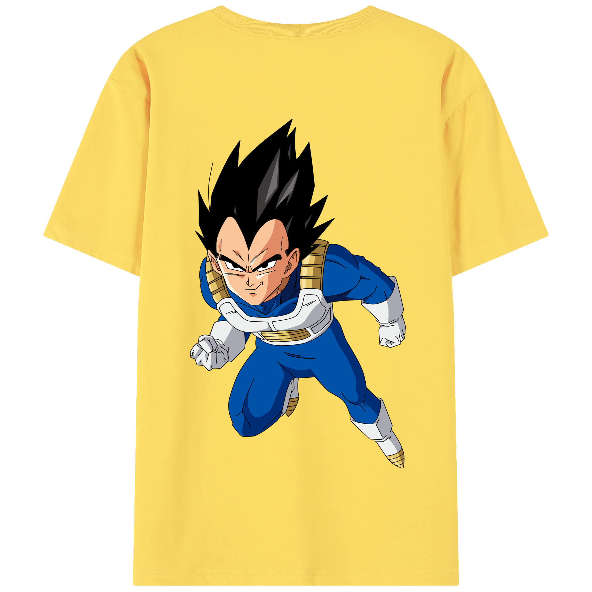 （画像用） ドラゴンボール ベジータ四世（Bejīta Yonsei）DRAGON BALL Vegeta IV 綿100％半袖Tシャツ（背面プリント）