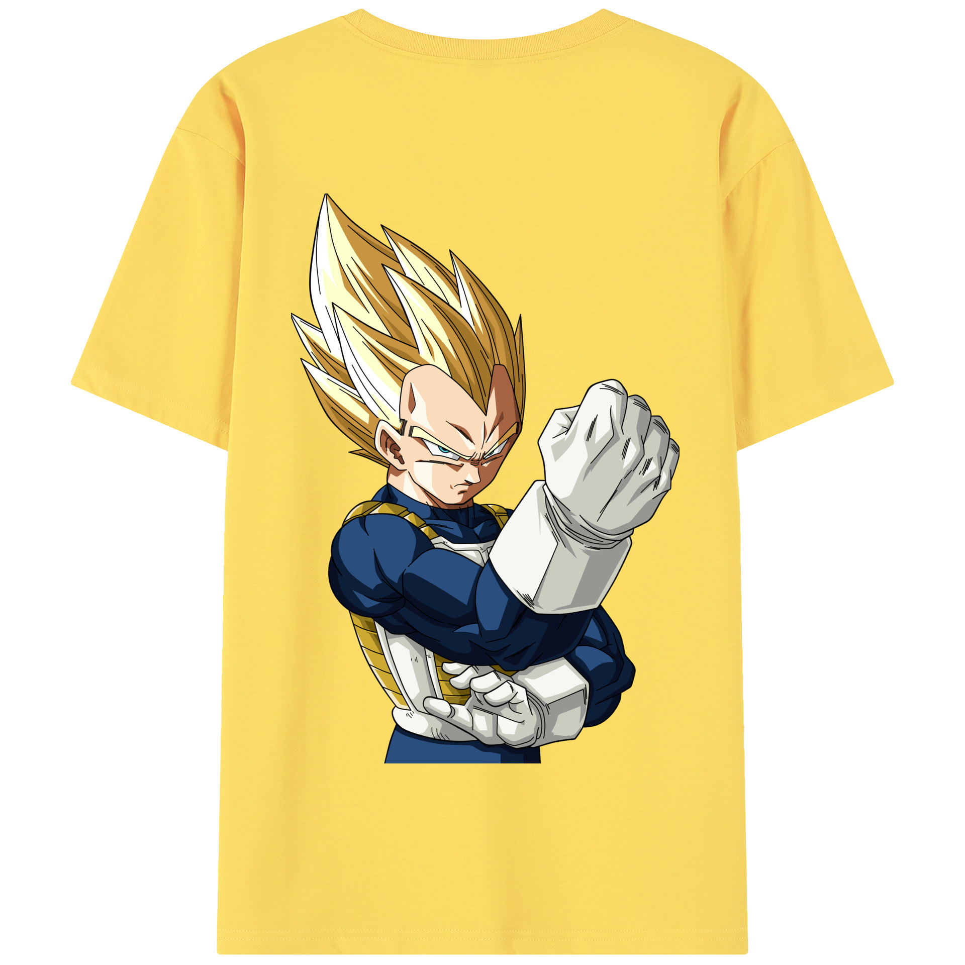 （画像用） ドラゴンボール ベジータ四世（Bejīta Yonsei）DRAGON BALL Vegeta IV 綿100％半袖Tシャツ（背面プリント）