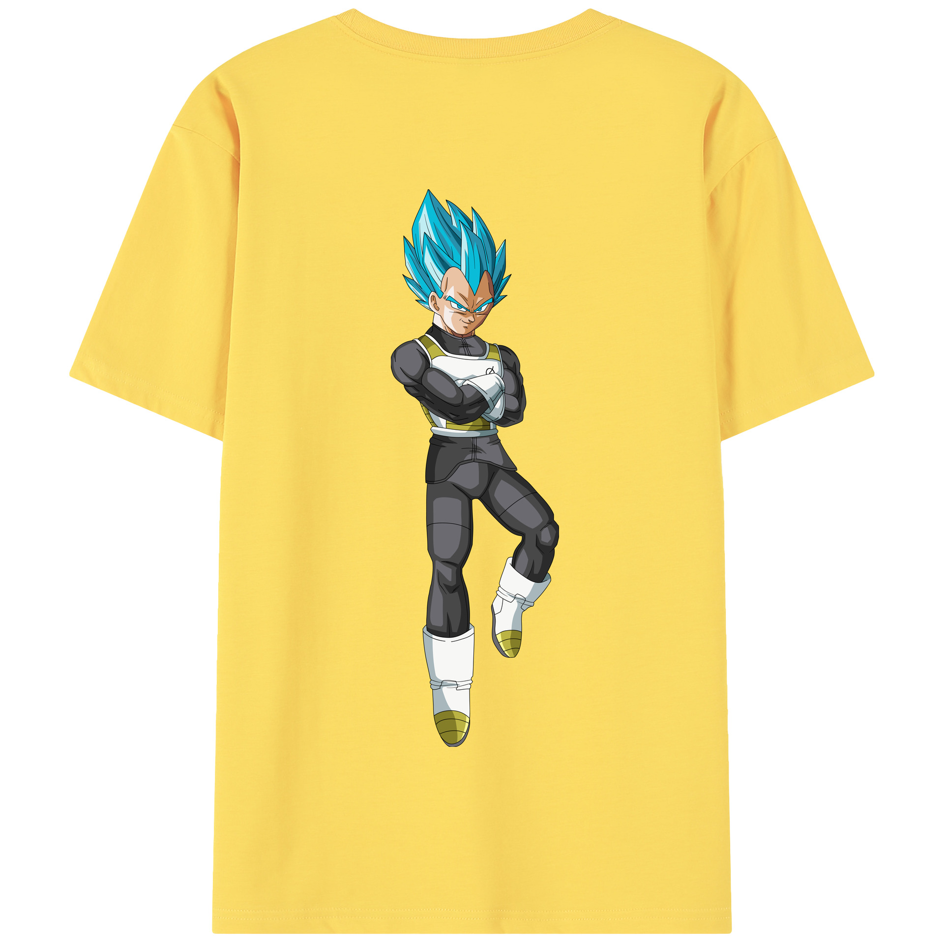 （画像用） ドラゴンボール ベジータ四世（Bejīta Yonsei）DRAGON BALL Vegeta IV 綿100％半袖Tシャツ（背面プリント）