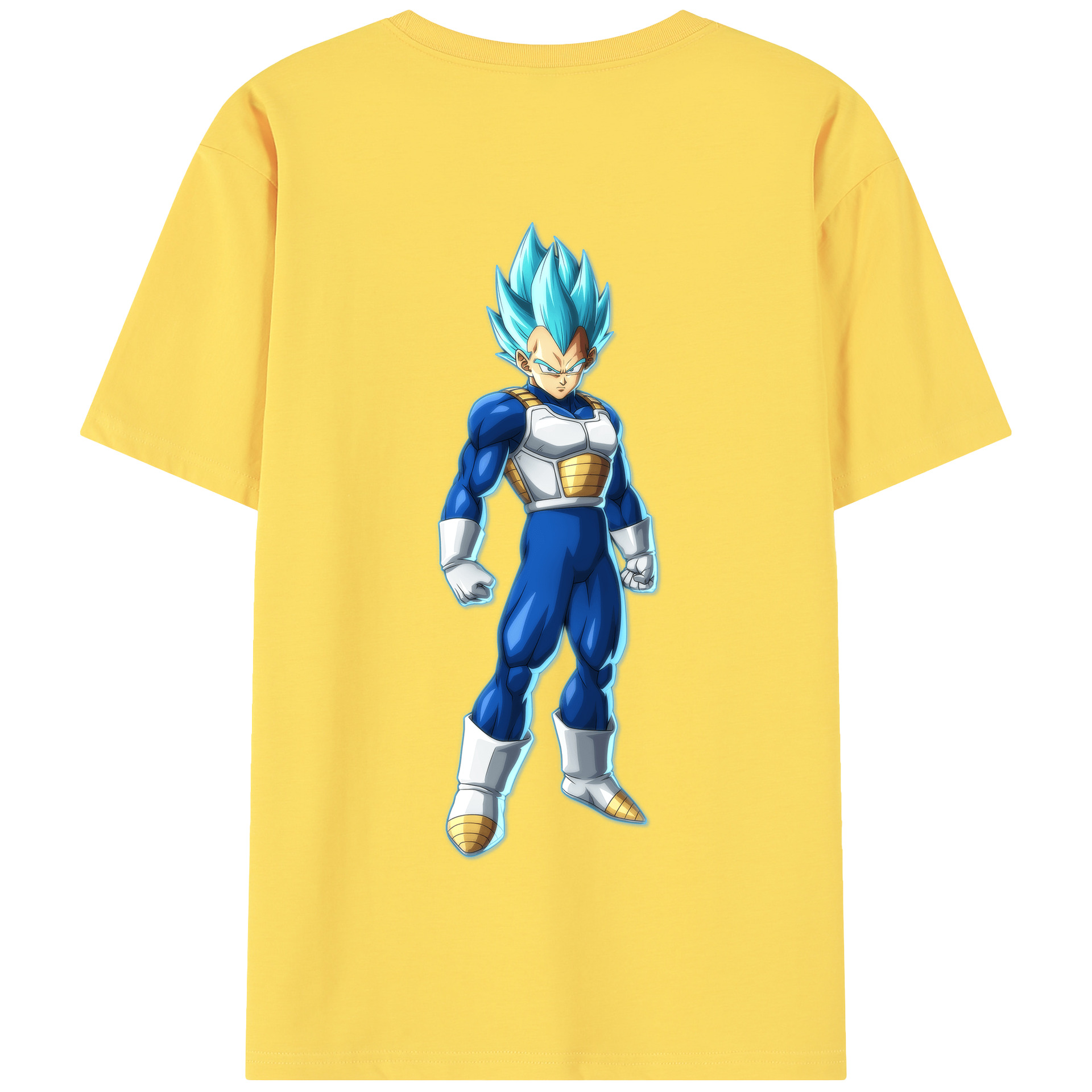 （画像用） ドラゴンボール ベジータ四世（Bejīta Yonsei）DRAGON BALL Vegeta IV 綿100％半袖Tシャツ（背面プリント）