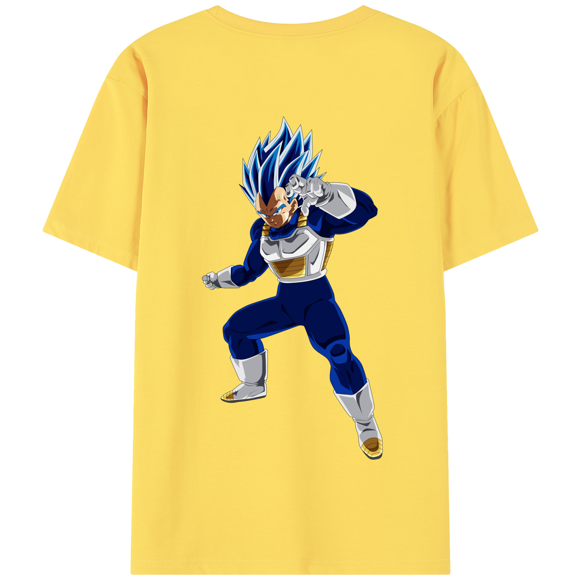 （画像用） ドラゴンボール ベジータ四世（Bejīta Yonsei）DRAGON BALL Vegeta IV 綿100％半袖Tシャツ（背面プリント）