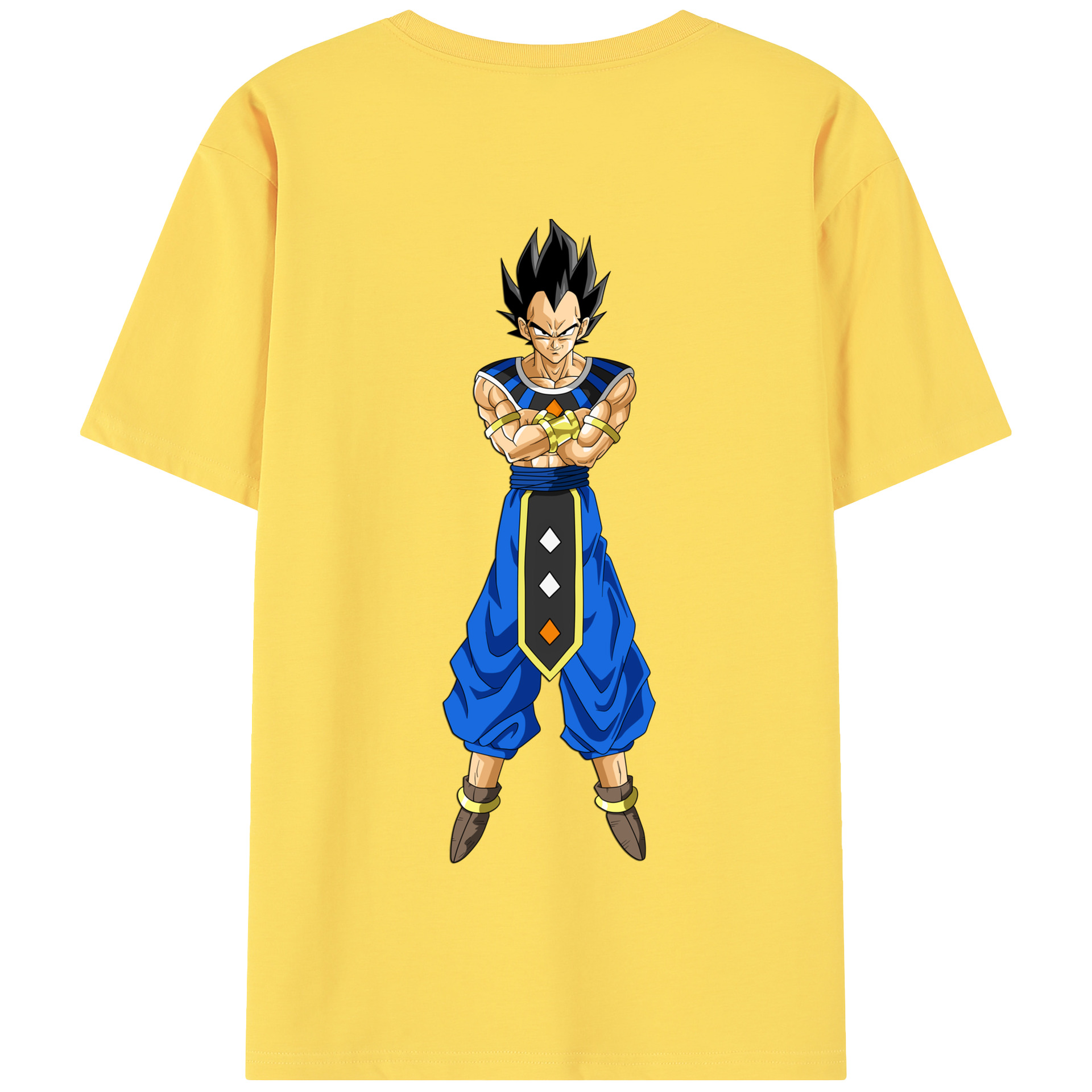 （画像用） ドラゴンボール ベジータ四世（Bejīta Yonsei）DRAGON BALL Vegeta IV 綿100％半袖Tシャツ（背面プリント）
