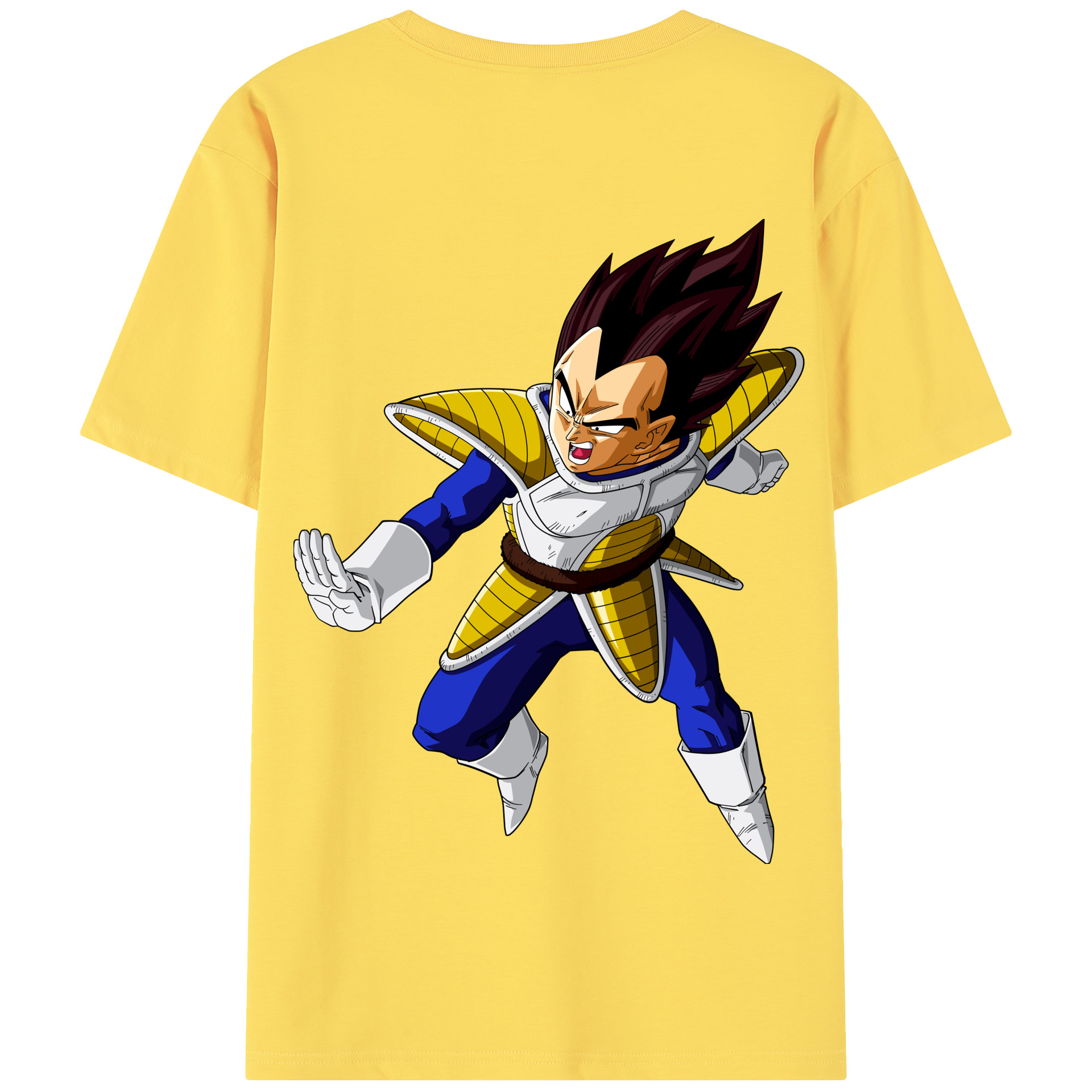 （画像用） ドラゴンボール ベジータ四世（Bejīta Yonsei）DRAGON BALL Vegeta IV 綿100％半袖Tシャツ（背面プリント）